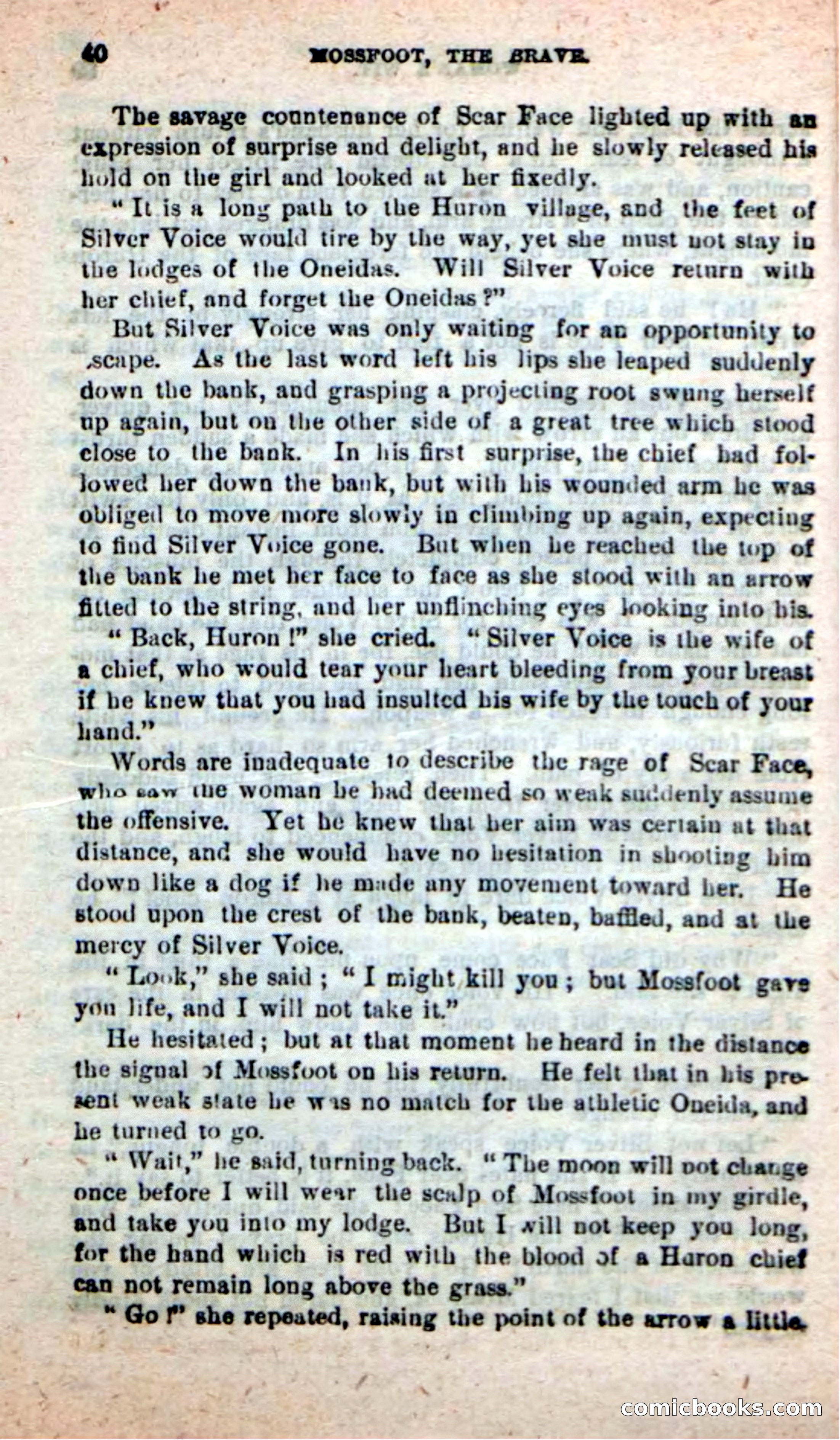 Beadle's New Dime Novels: Mossfoot, the Brave — page 36 of 100