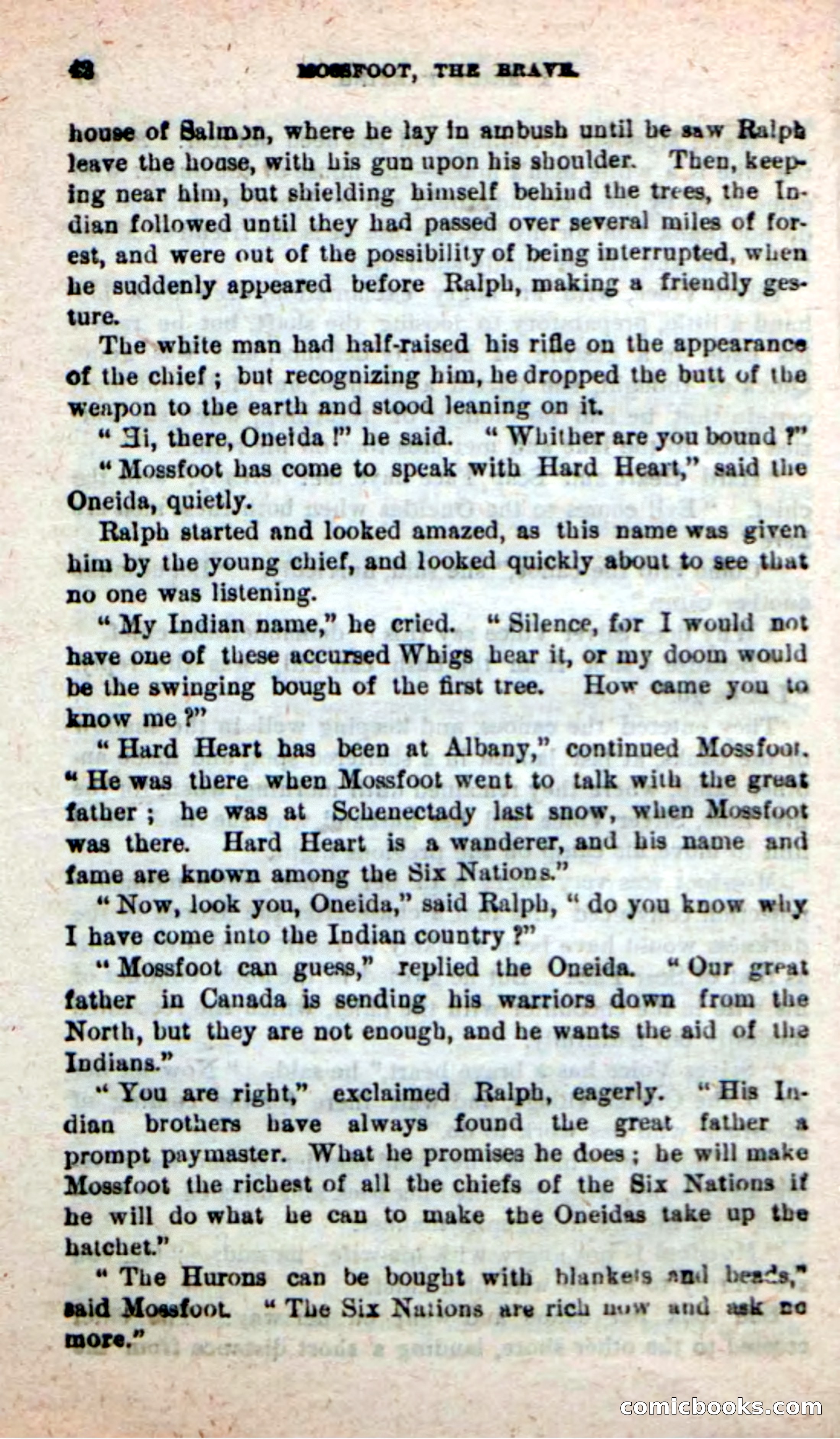 Beadle's New Dime Novels: Mossfoot, the Brave — page 38 of 100