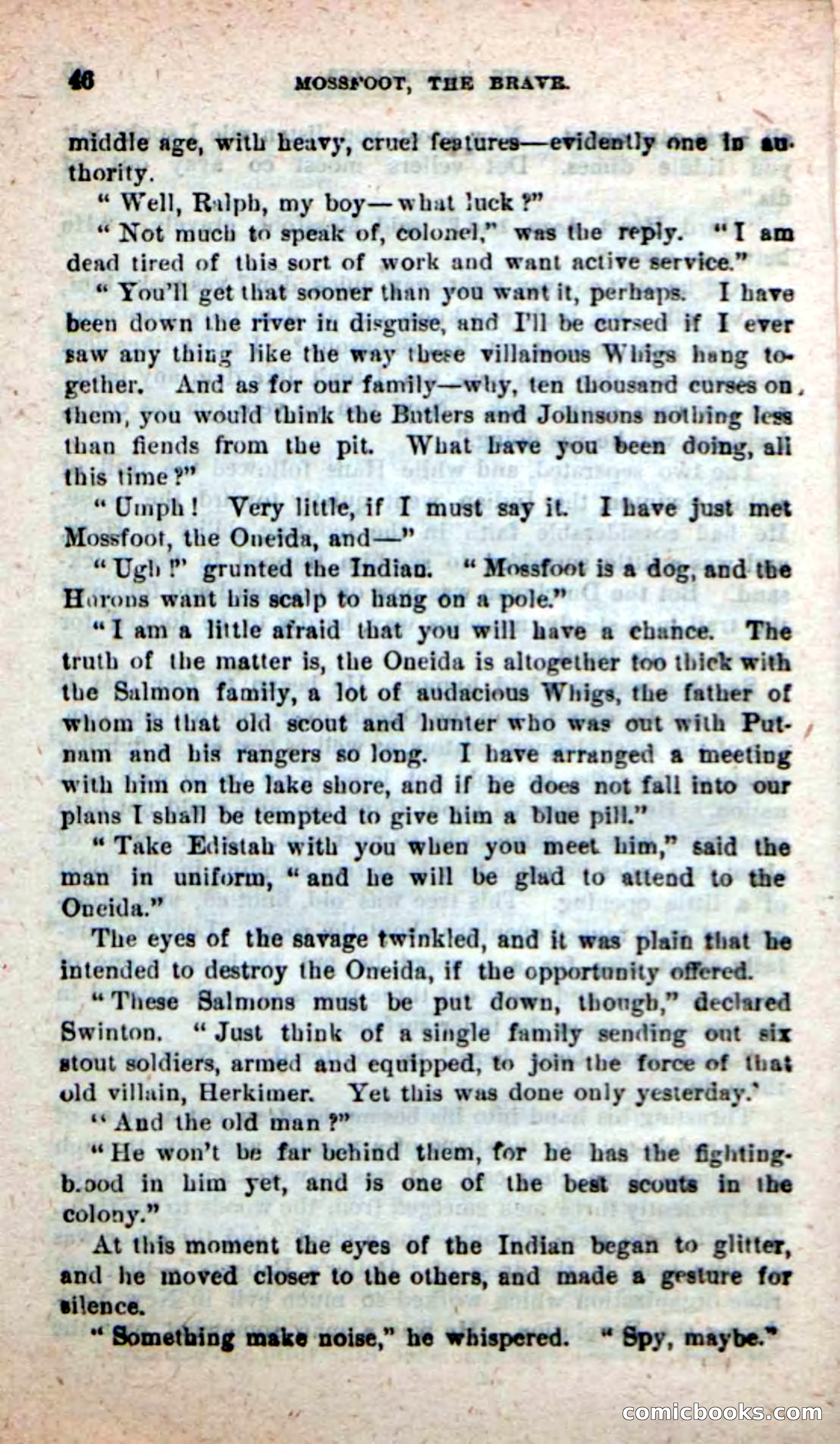 Beadle's New Dime Novels: Mossfoot, the Brave — page 42 of 100