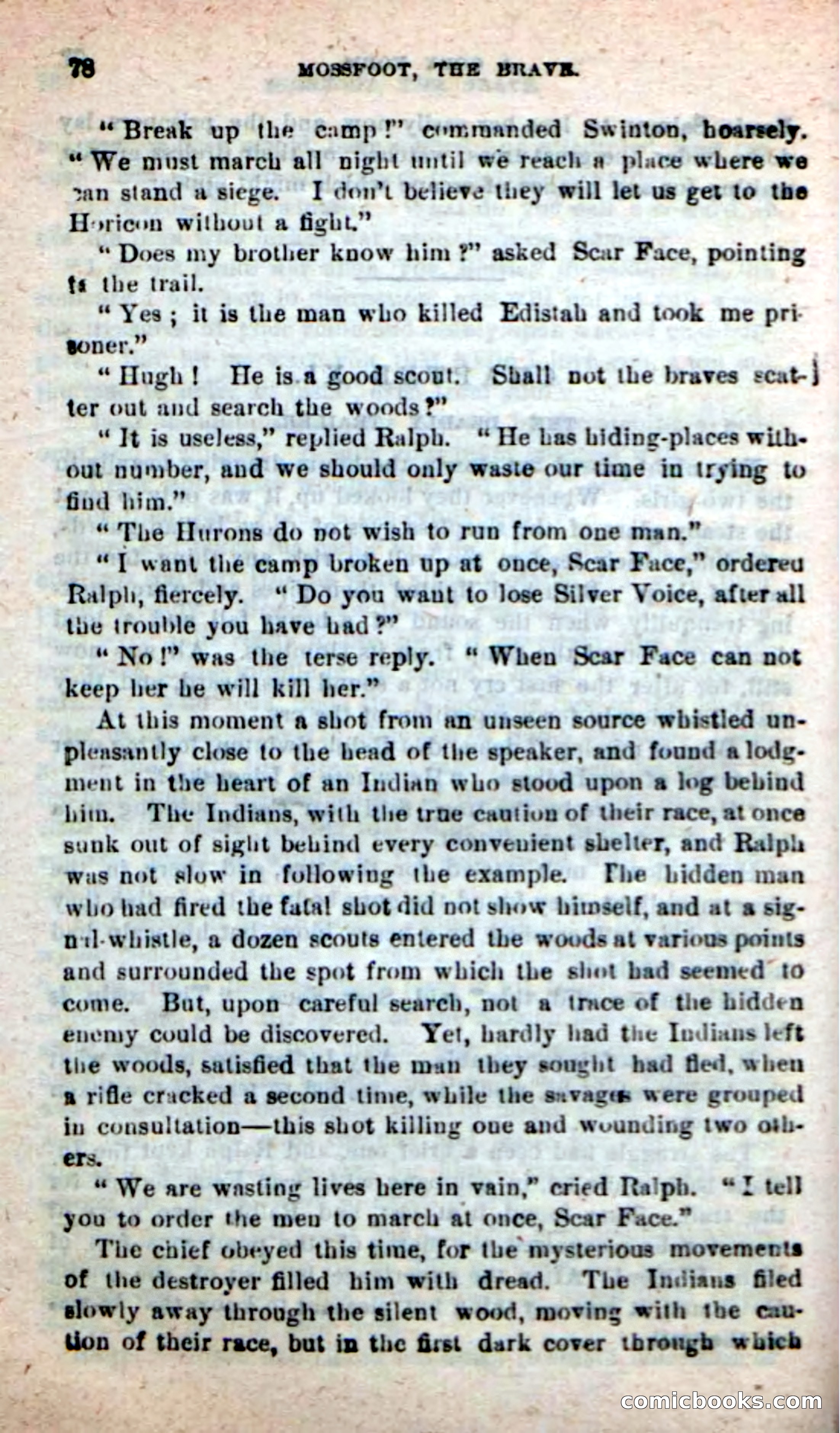 Beadle's New Dime Novels: Mossfoot, the Brave — page 74 of 100