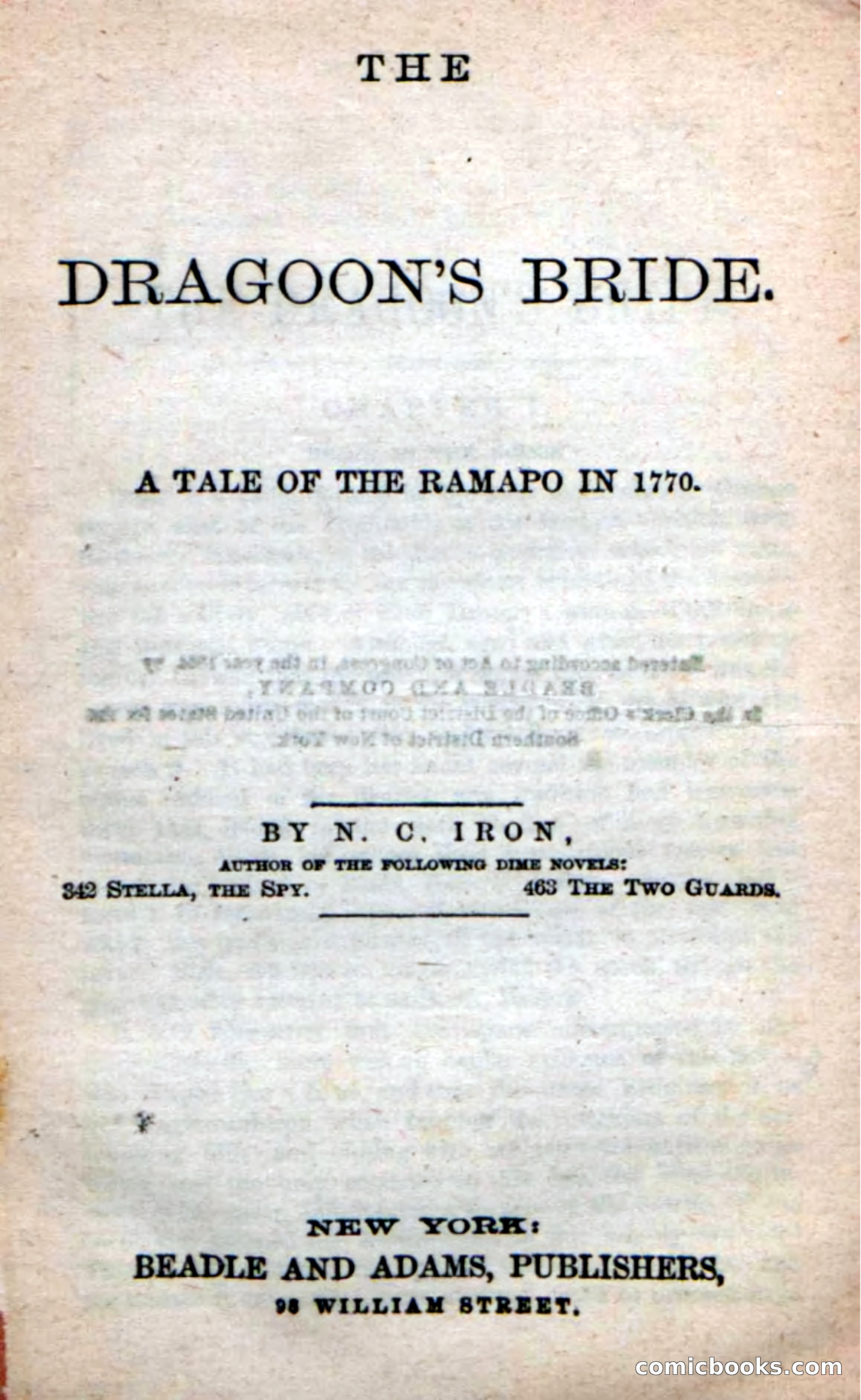 Beadle's New Dime Novels: The Dragon's Bride — page 3 of 111