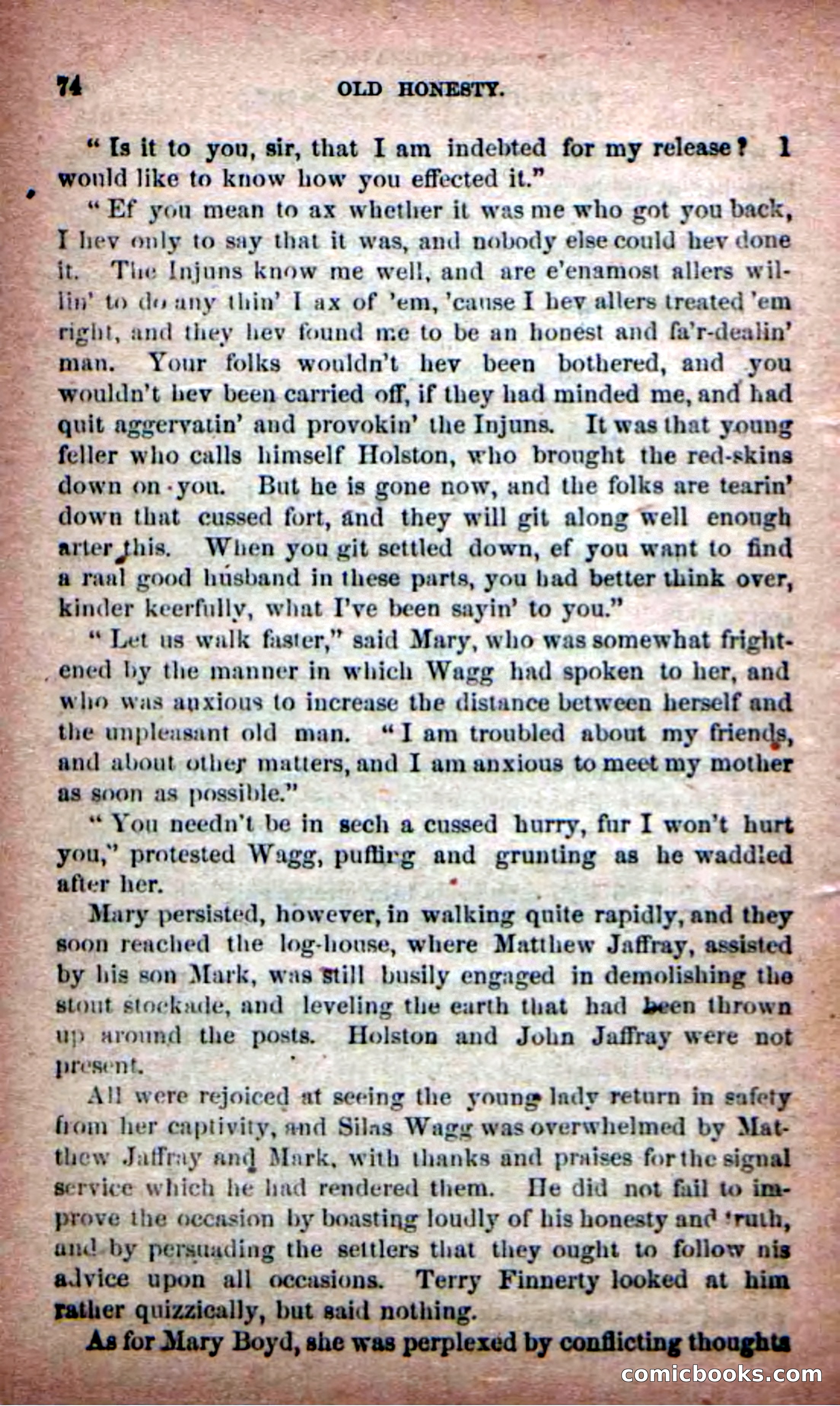 Beadle's New Dime Novels: Old Honesty — page 70 of 98