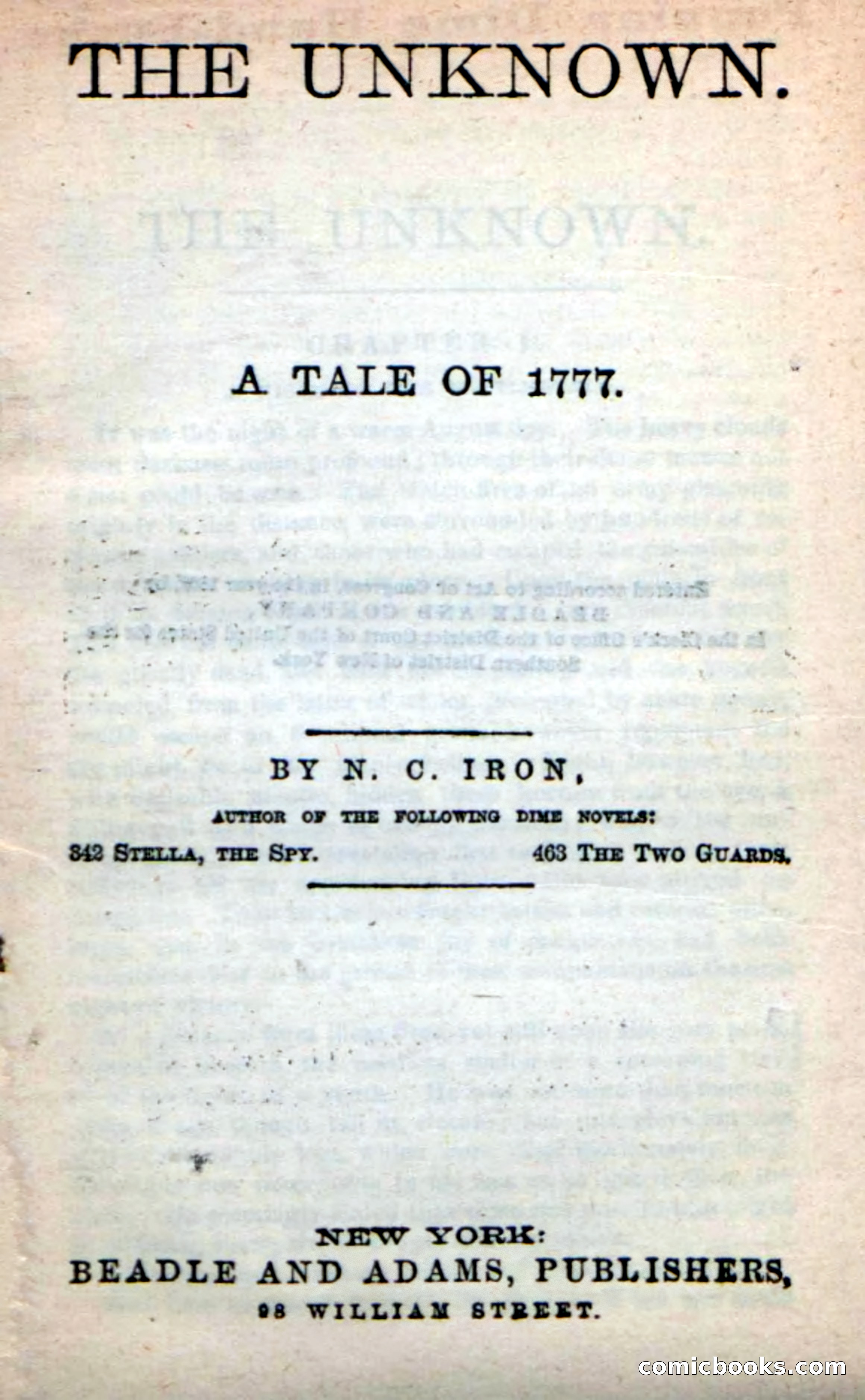 Beadle's New Dime Novels: The Unknown — page 3 of 121
