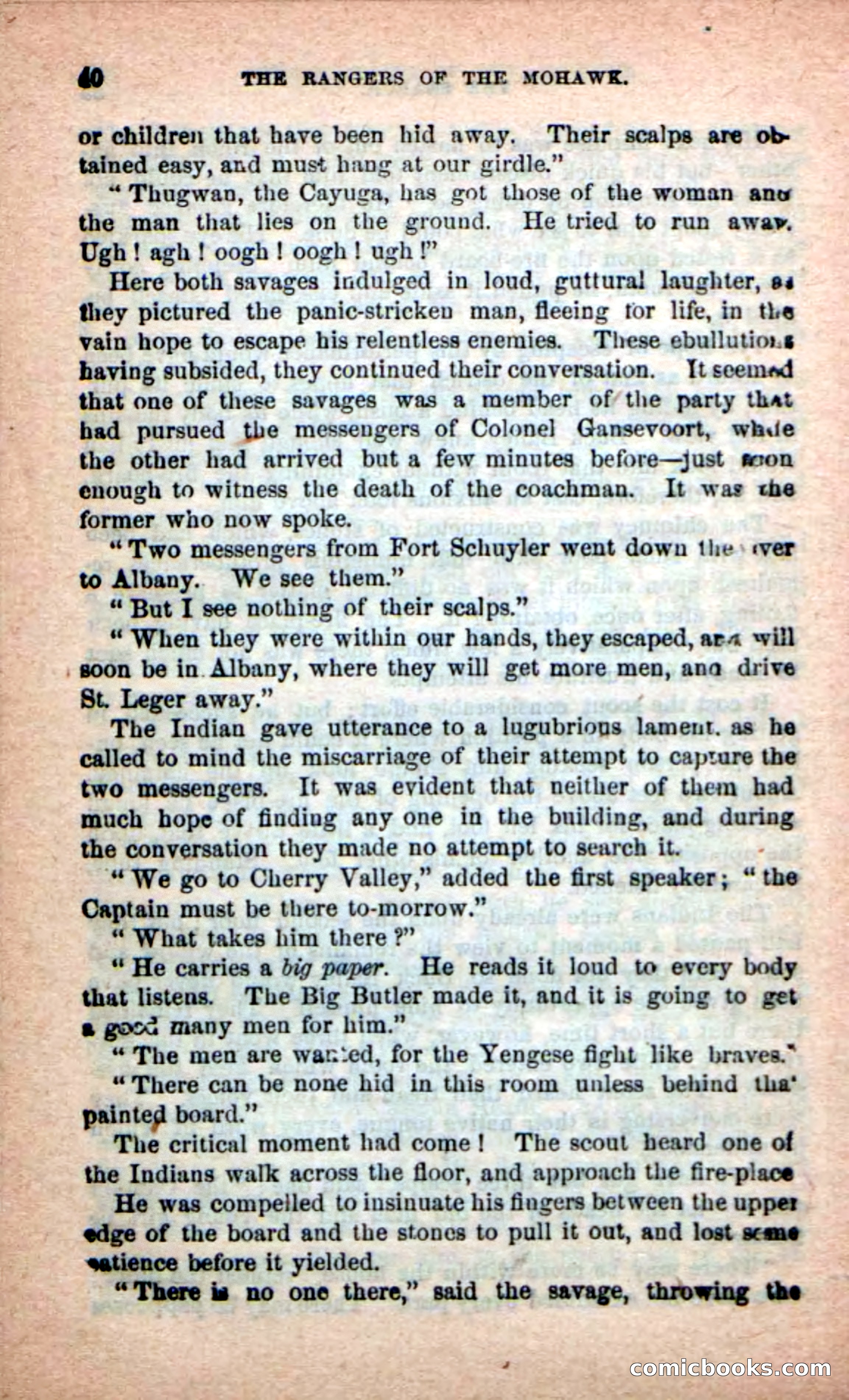 Beadle's New Dime Novels: Rangers of the Mohawk — page 40 of 108