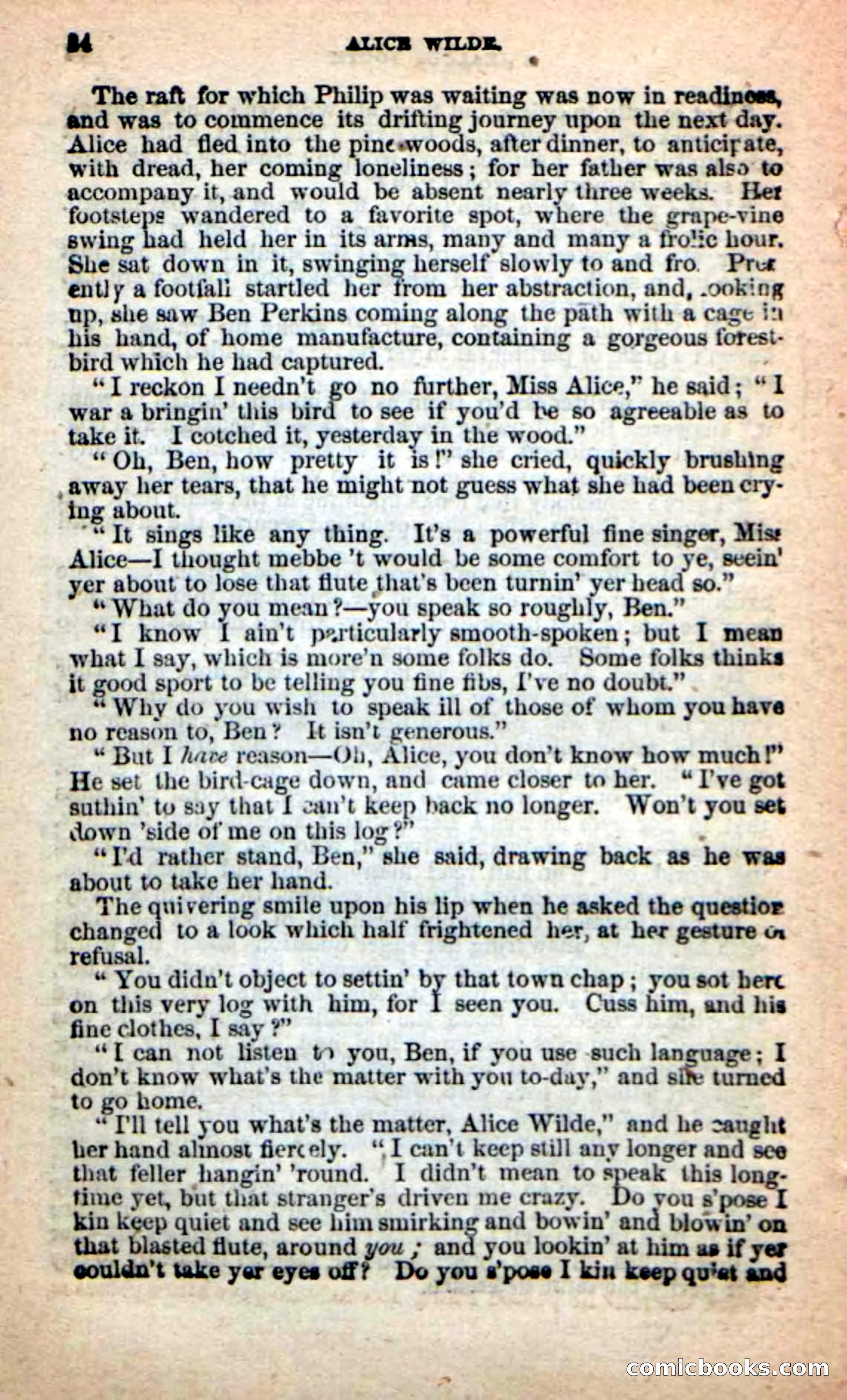 Beadle's New Dime Novels: Alice Wilde — page 20 of 100