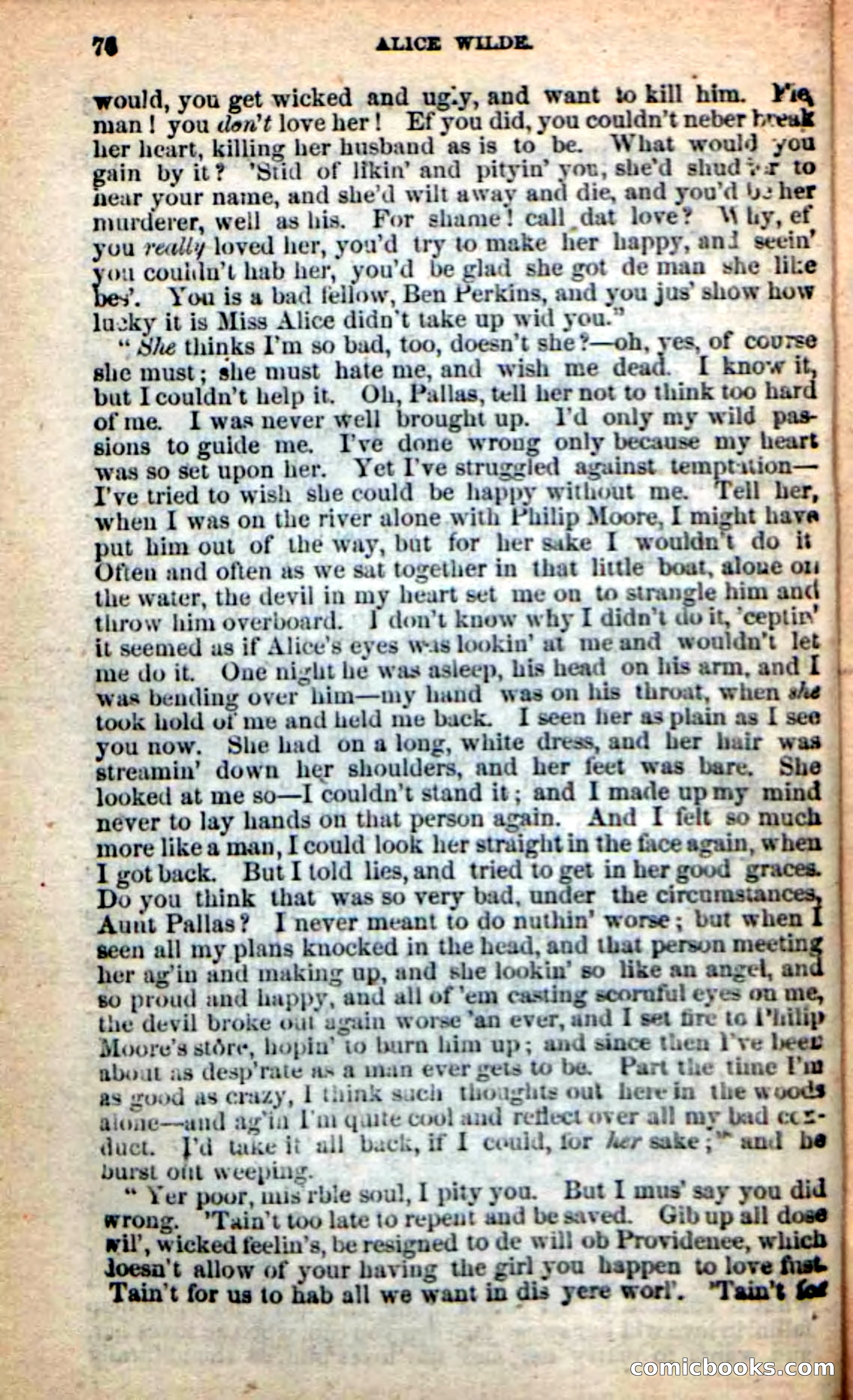 Beadle's New Dime Novels: Alice Wilde — page 72 of 100