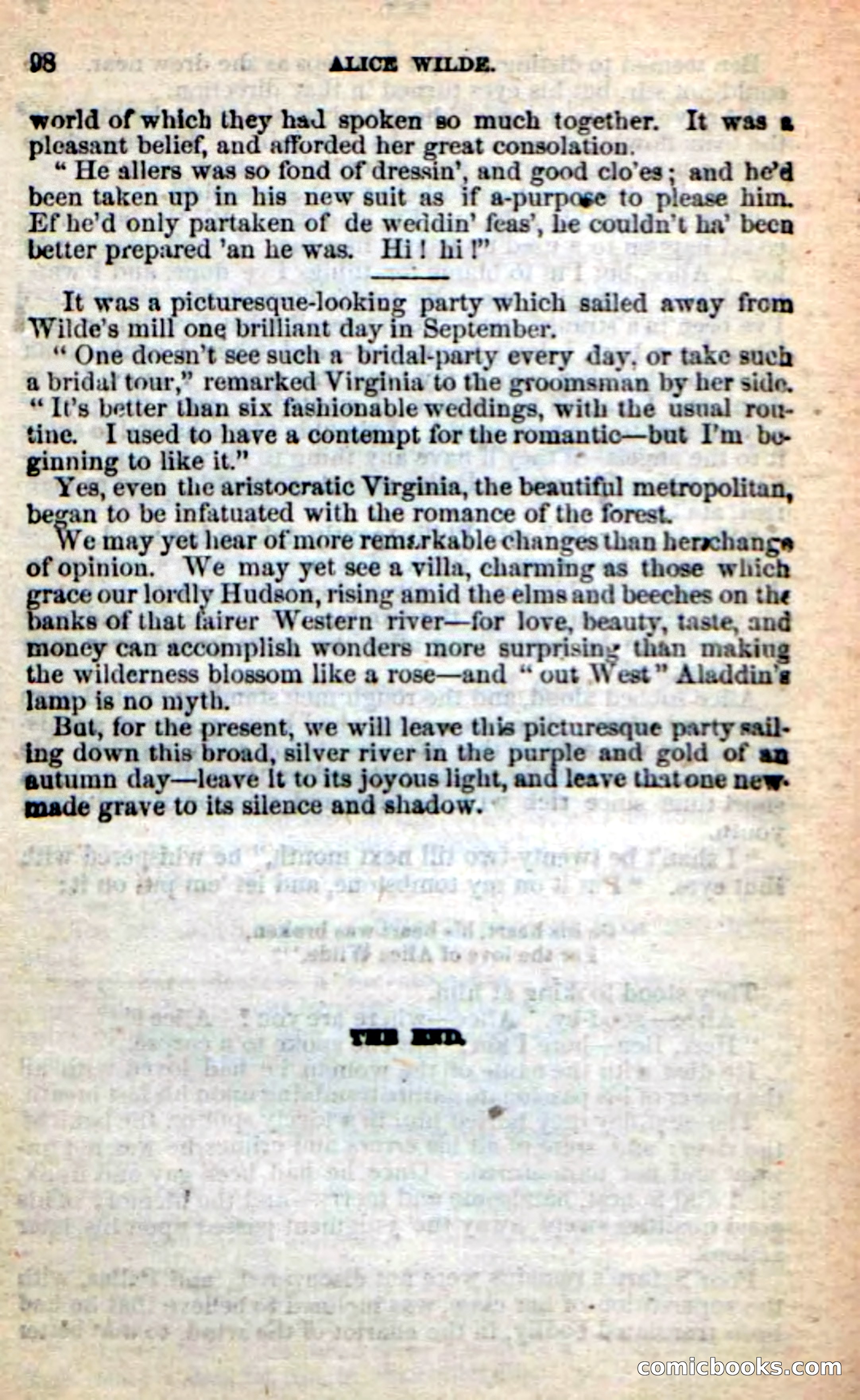 Beadle's New Dime Novels: Alice Wilde — page 94 of 100