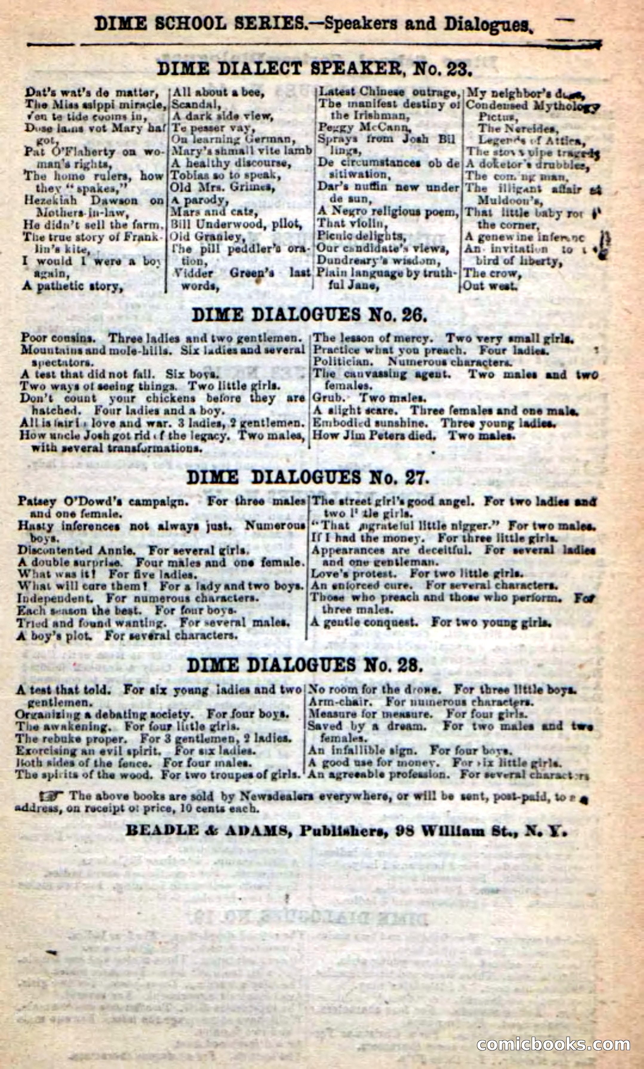 Beadle's New Dime Novels: Alice Wilde — page 98 of 100
