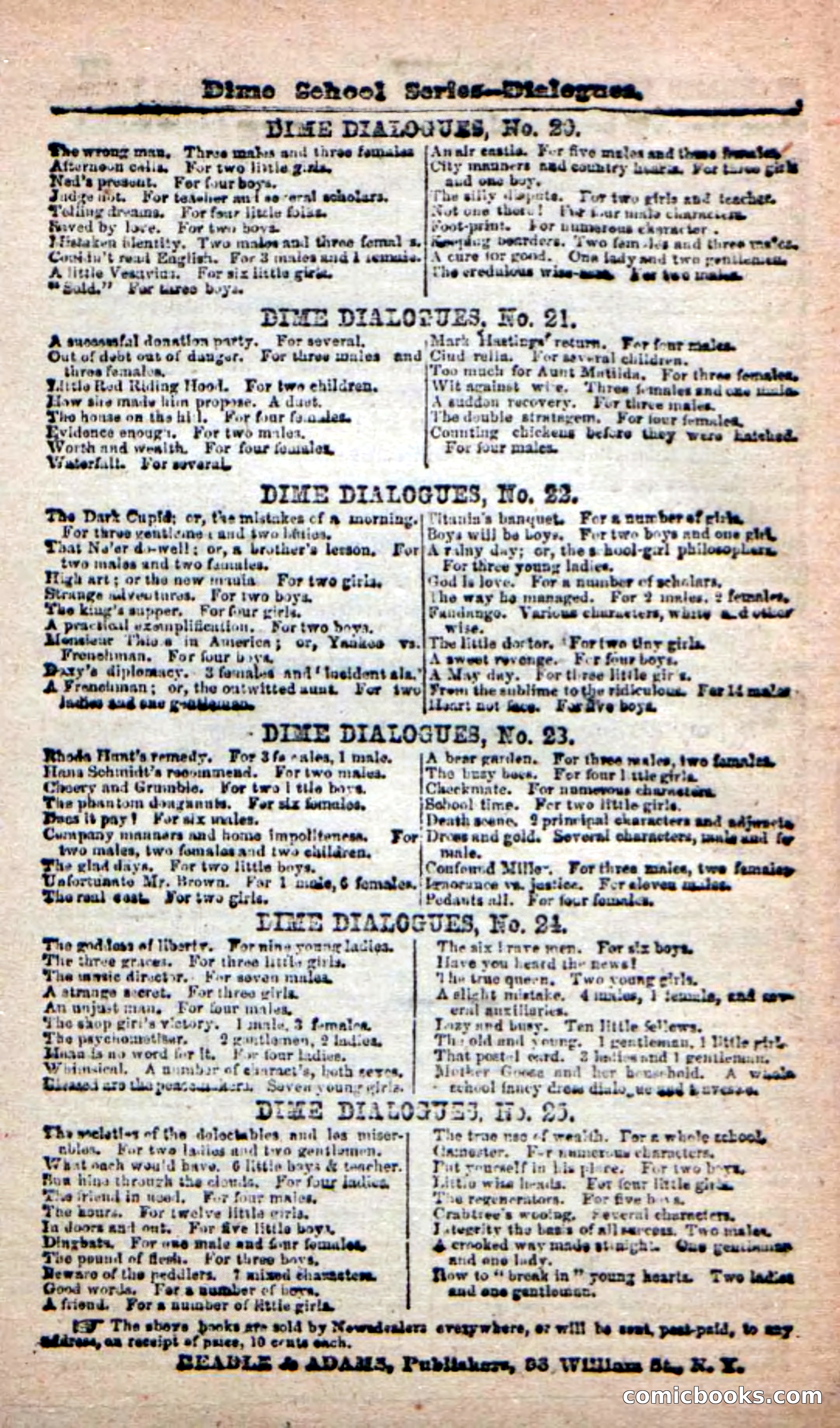 Beadle's New Dime Novels — page 112 of 116