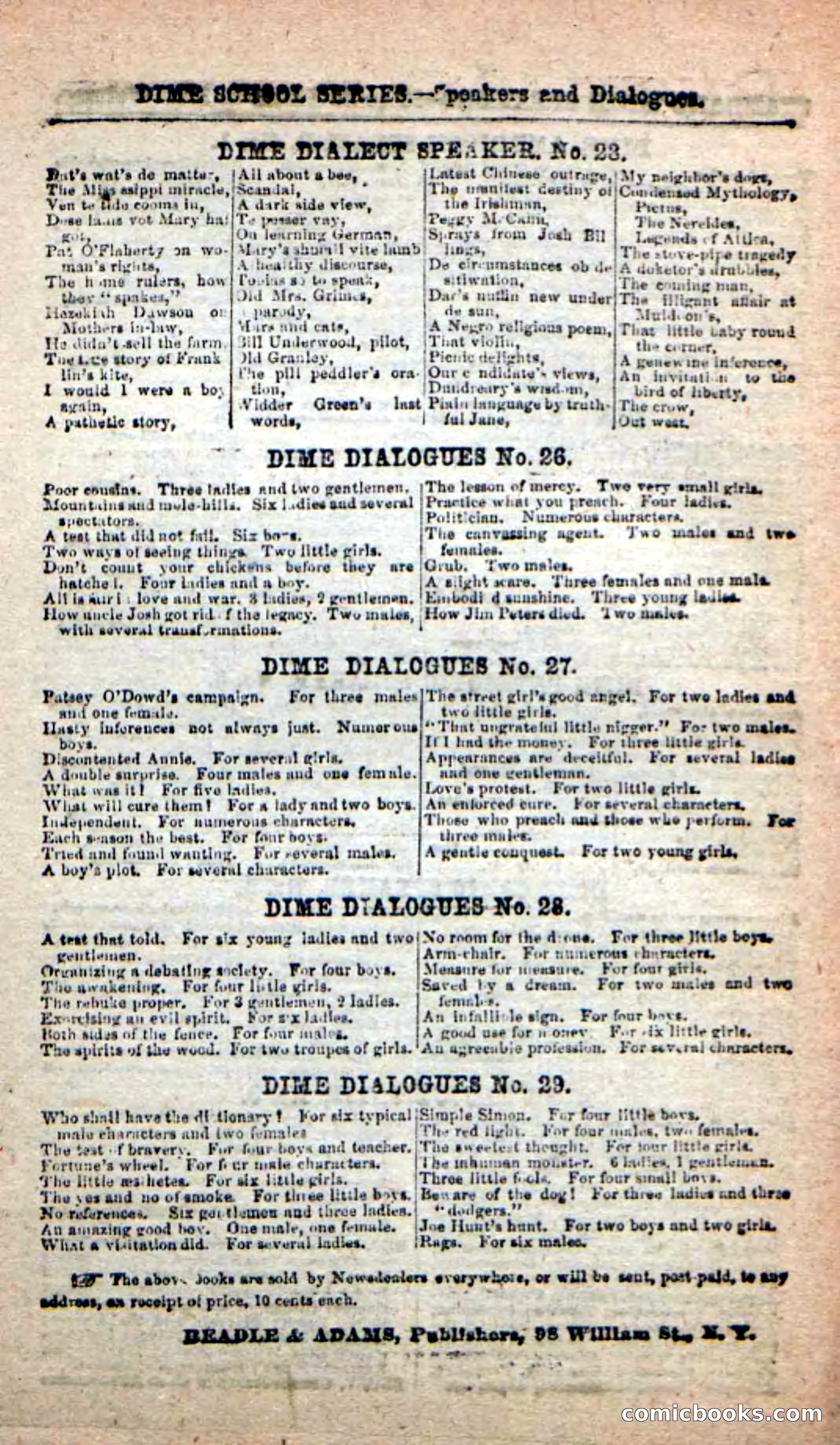 Beadle's New Dime Novels — page 114 of 116