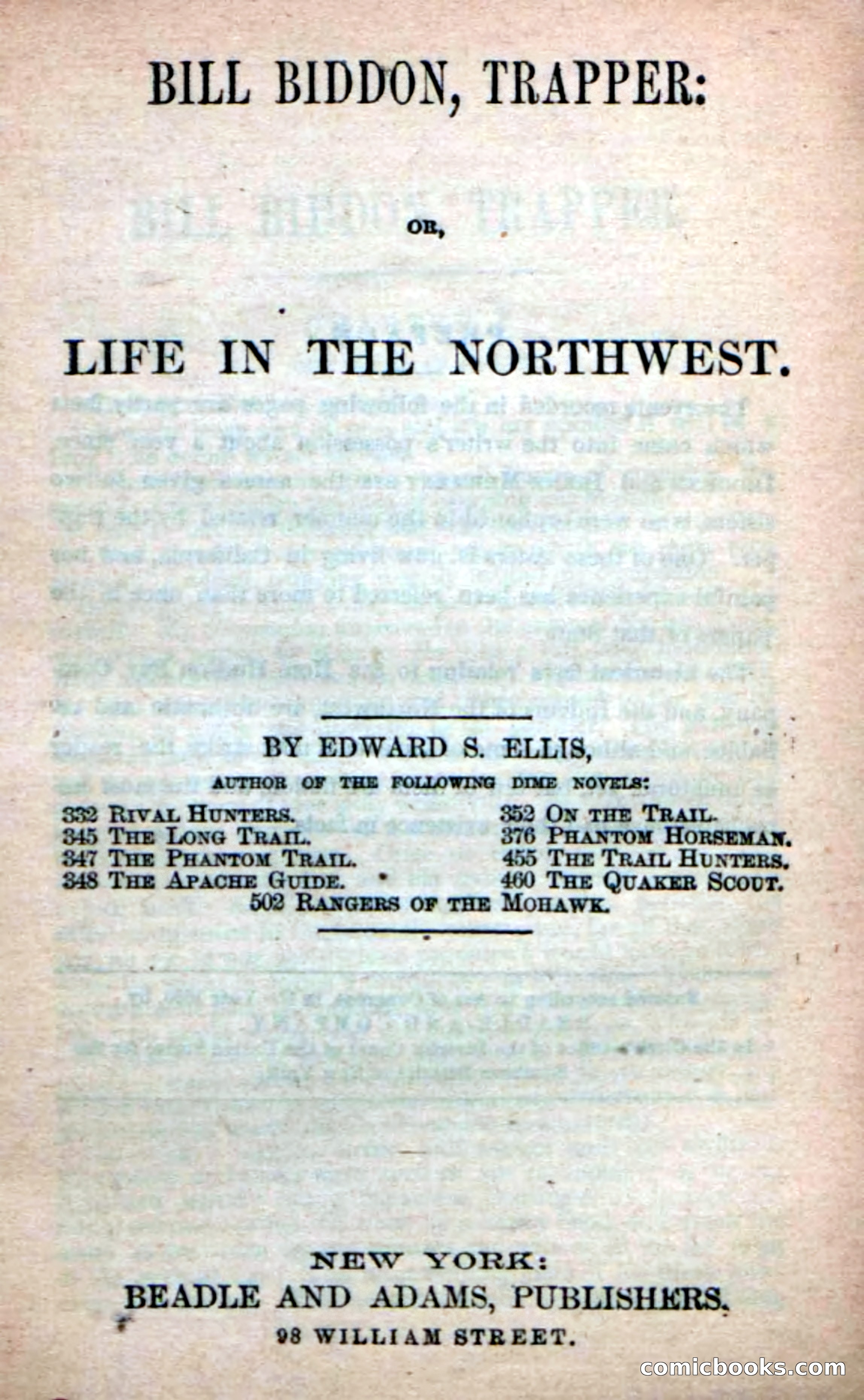 Beadle's New Dime Novels: Bill Biddon, Trapper — page 3 of 100