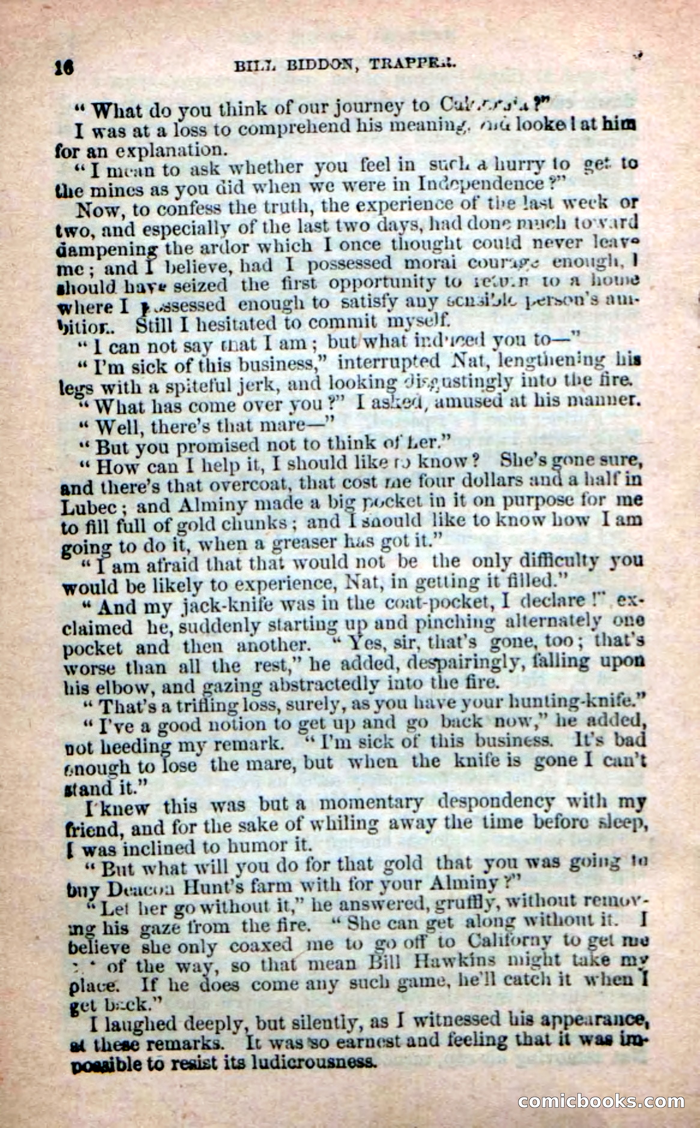 Beadle's New Dime Novels: Bill Biddon, Trapper — page 12 of 100
