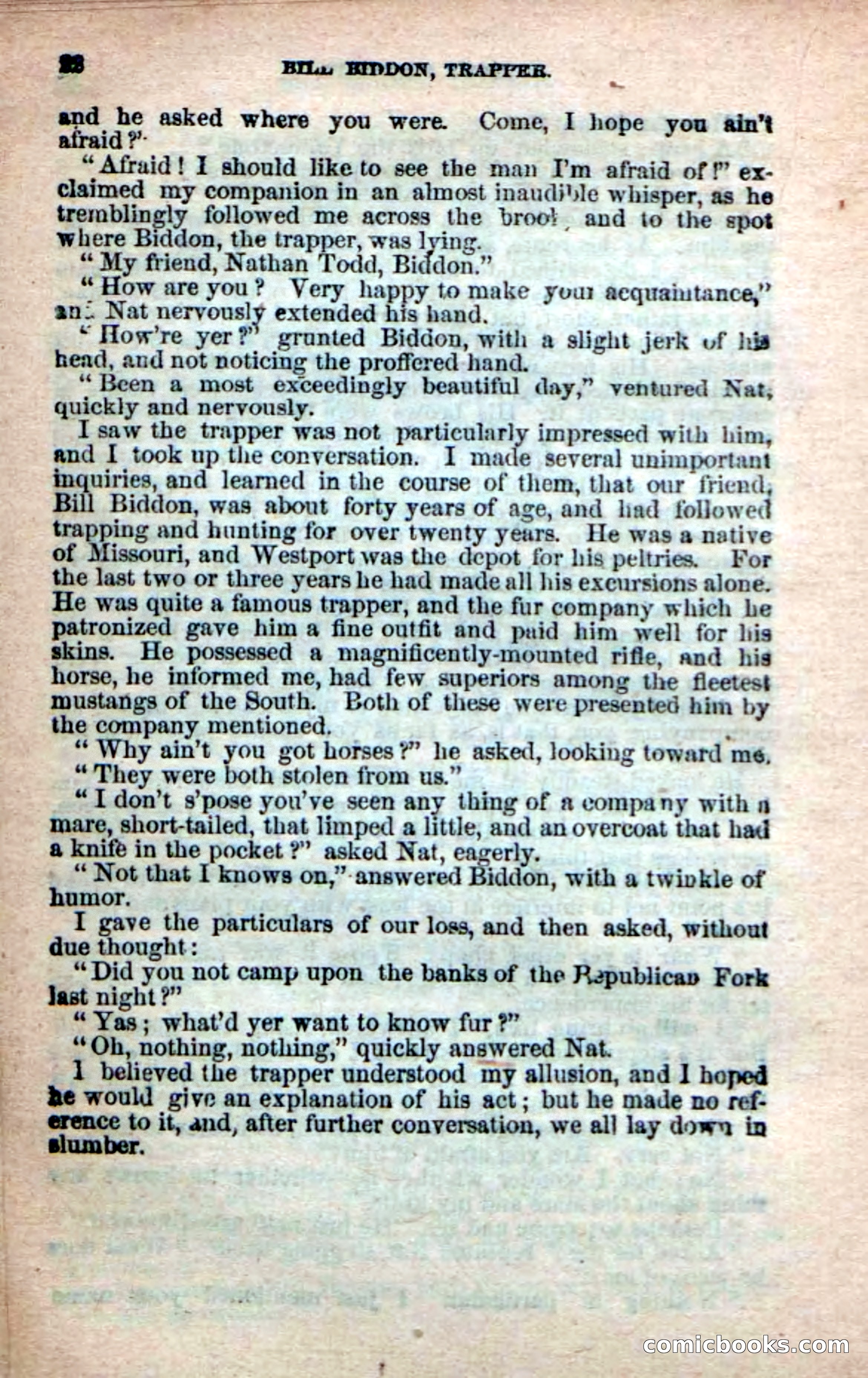 Beadle's New Dime Novels: Bill Biddon, Trapper — page 18 of 100