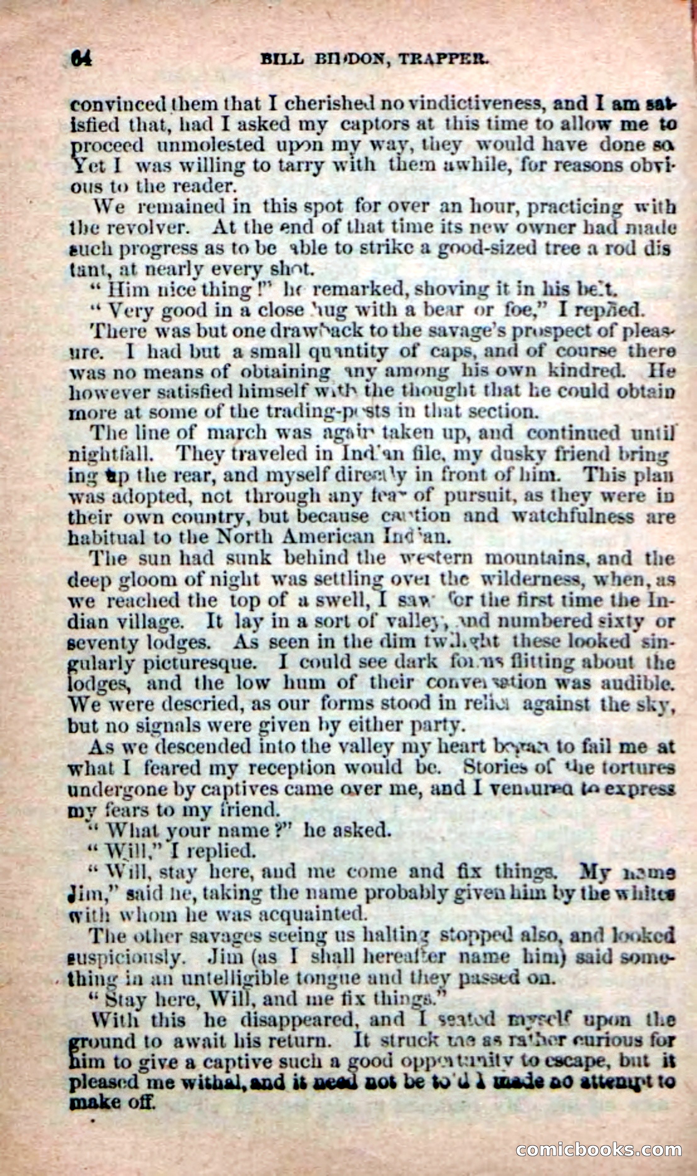 Beadle's New Dime Novels: Bill Biddon, Trapper — page 60 of 100