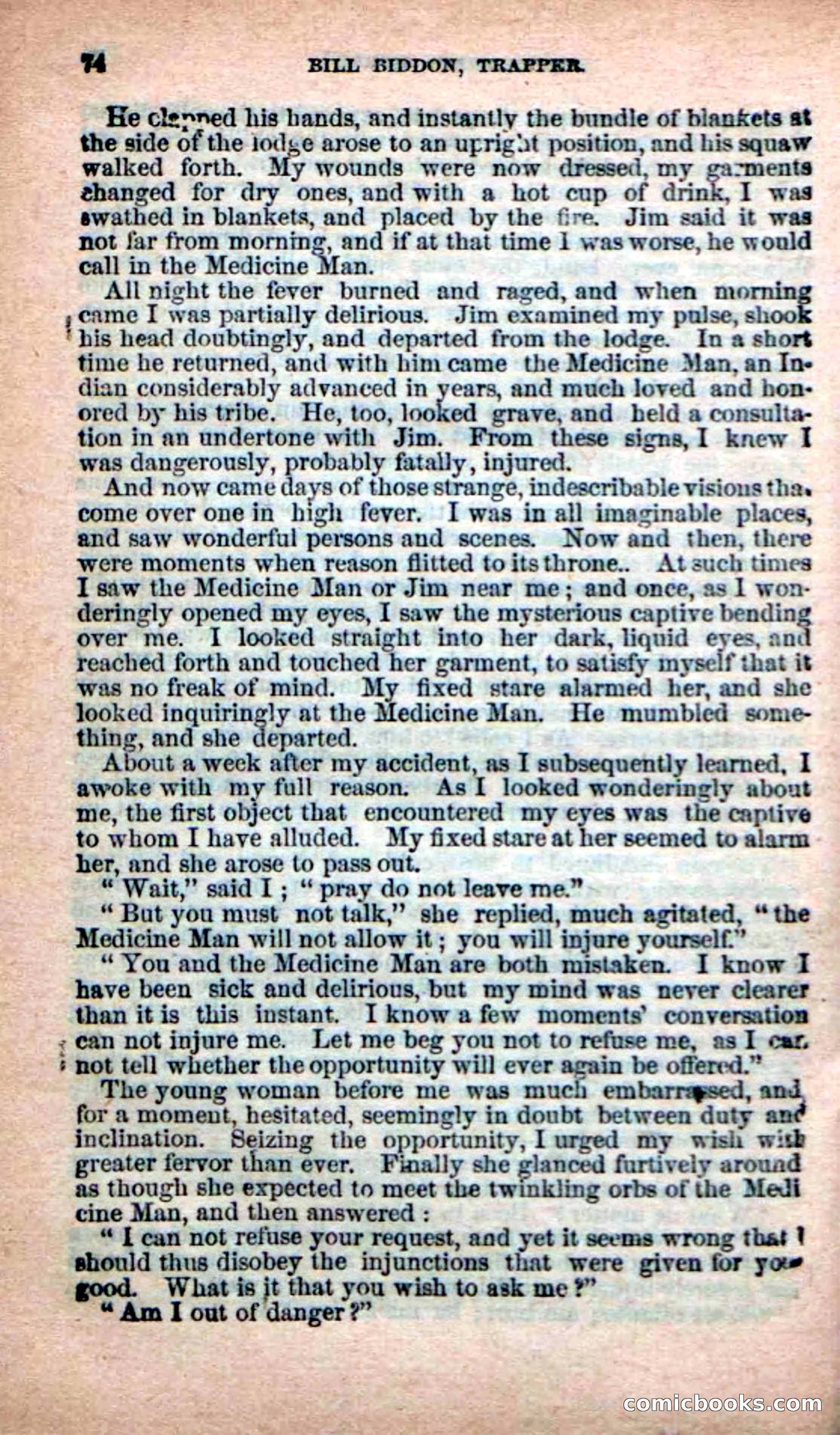 Beadle's New Dime Novels: Bill Biddon, Trapper — page 70 of 100