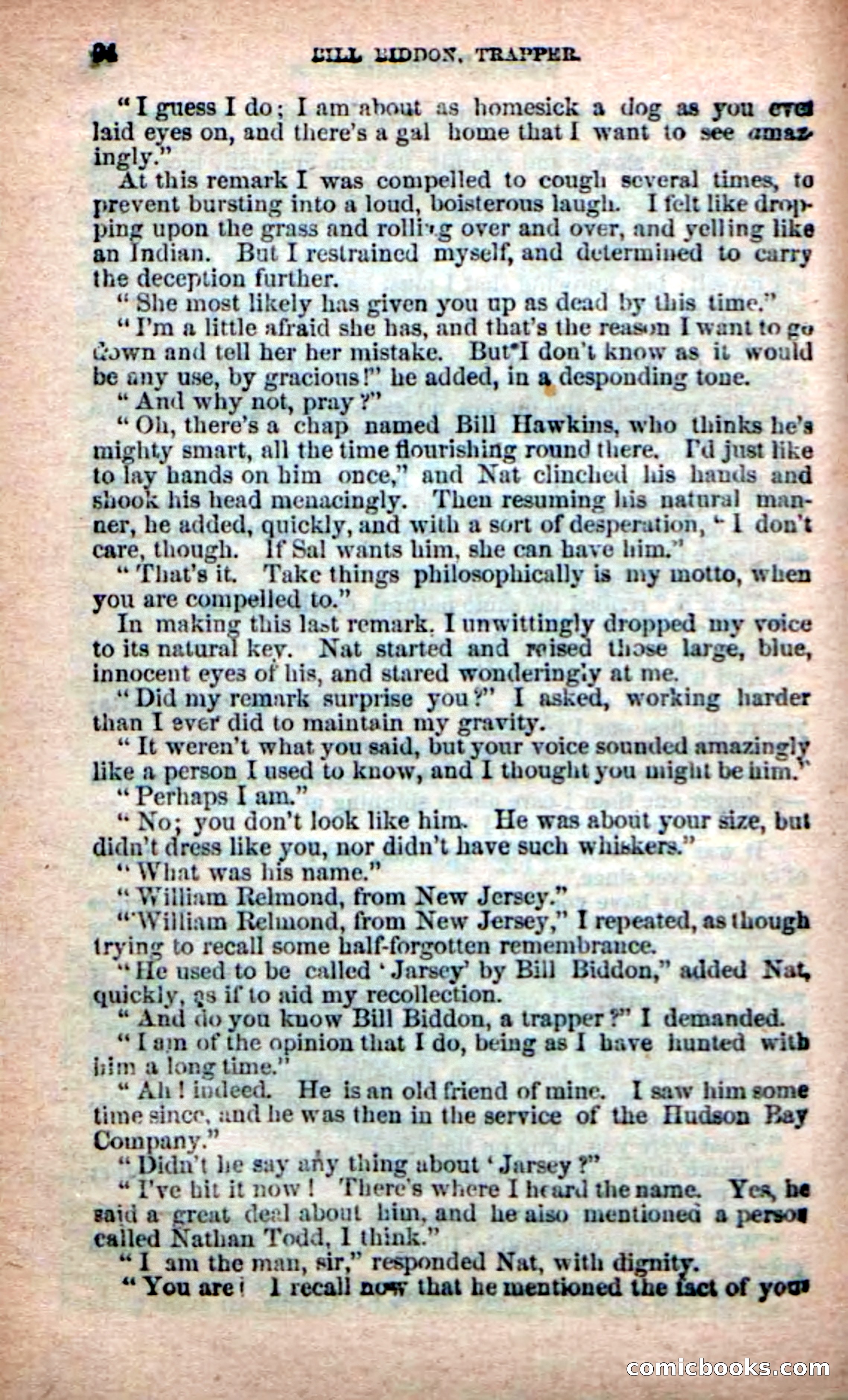 Beadle's New Dime Novels: Bill Biddon, Trapper — page 90 of 100