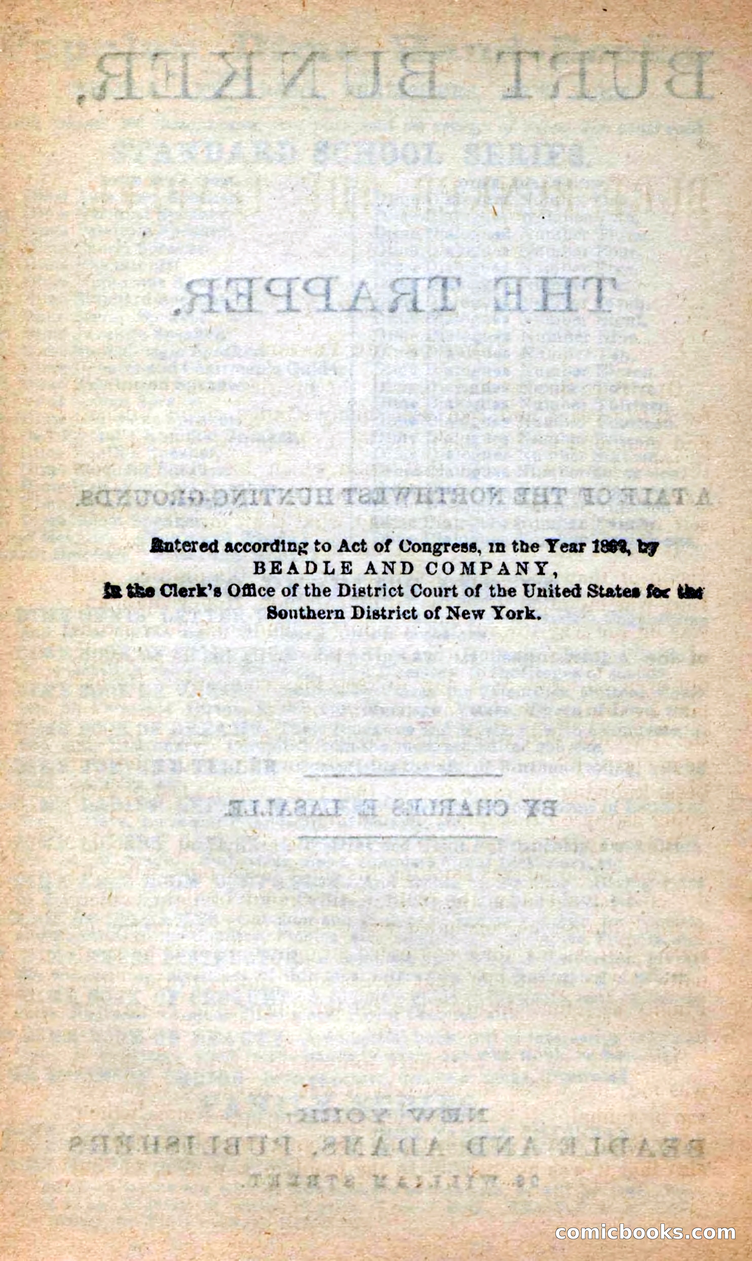 Beadle's New Dime Novels: Burt Bunker, the Trapper — page 4 of 100