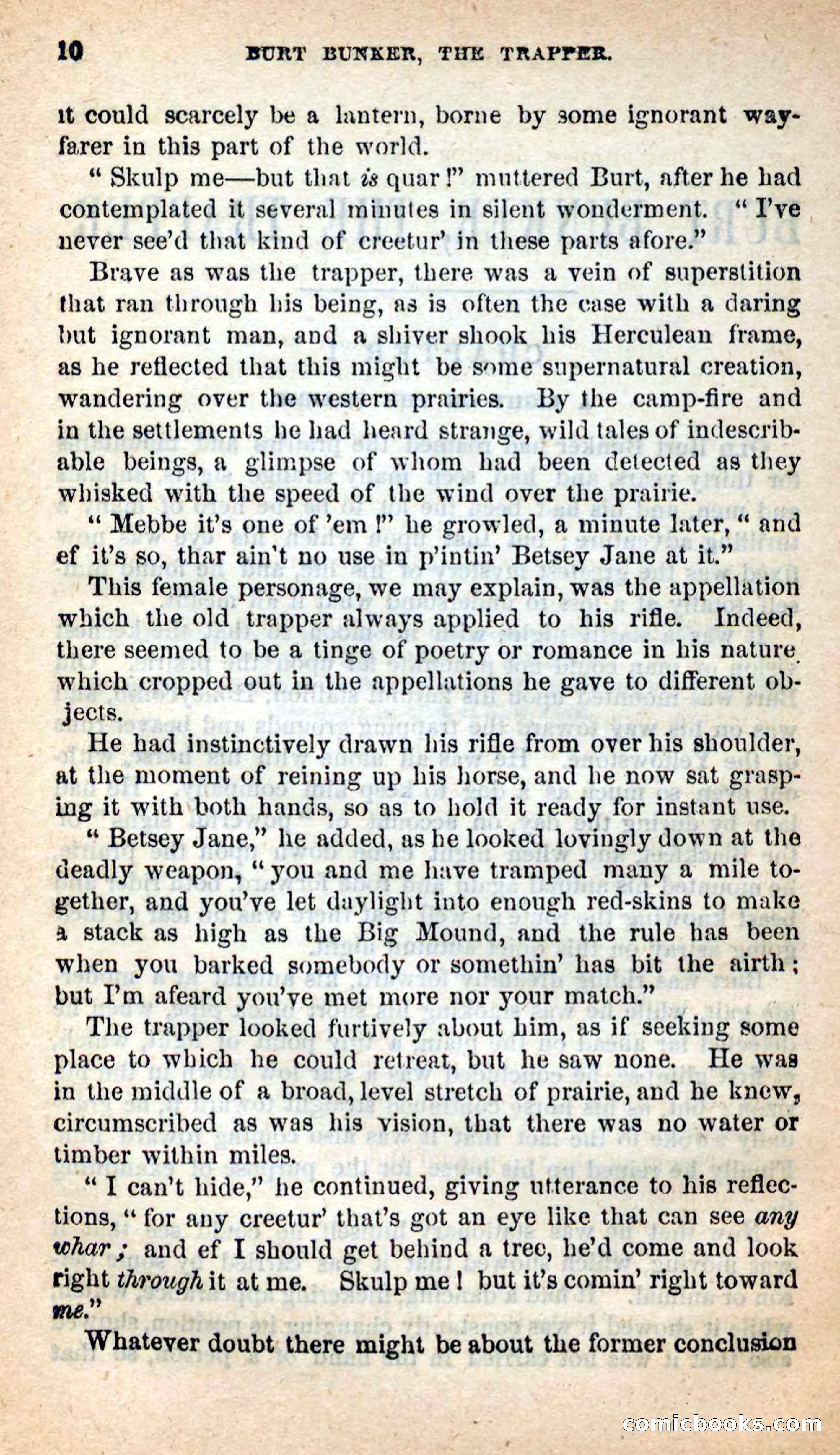 Beadle's New Dime Novels: Burt Bunker, the Trapper — page 6 of 100
