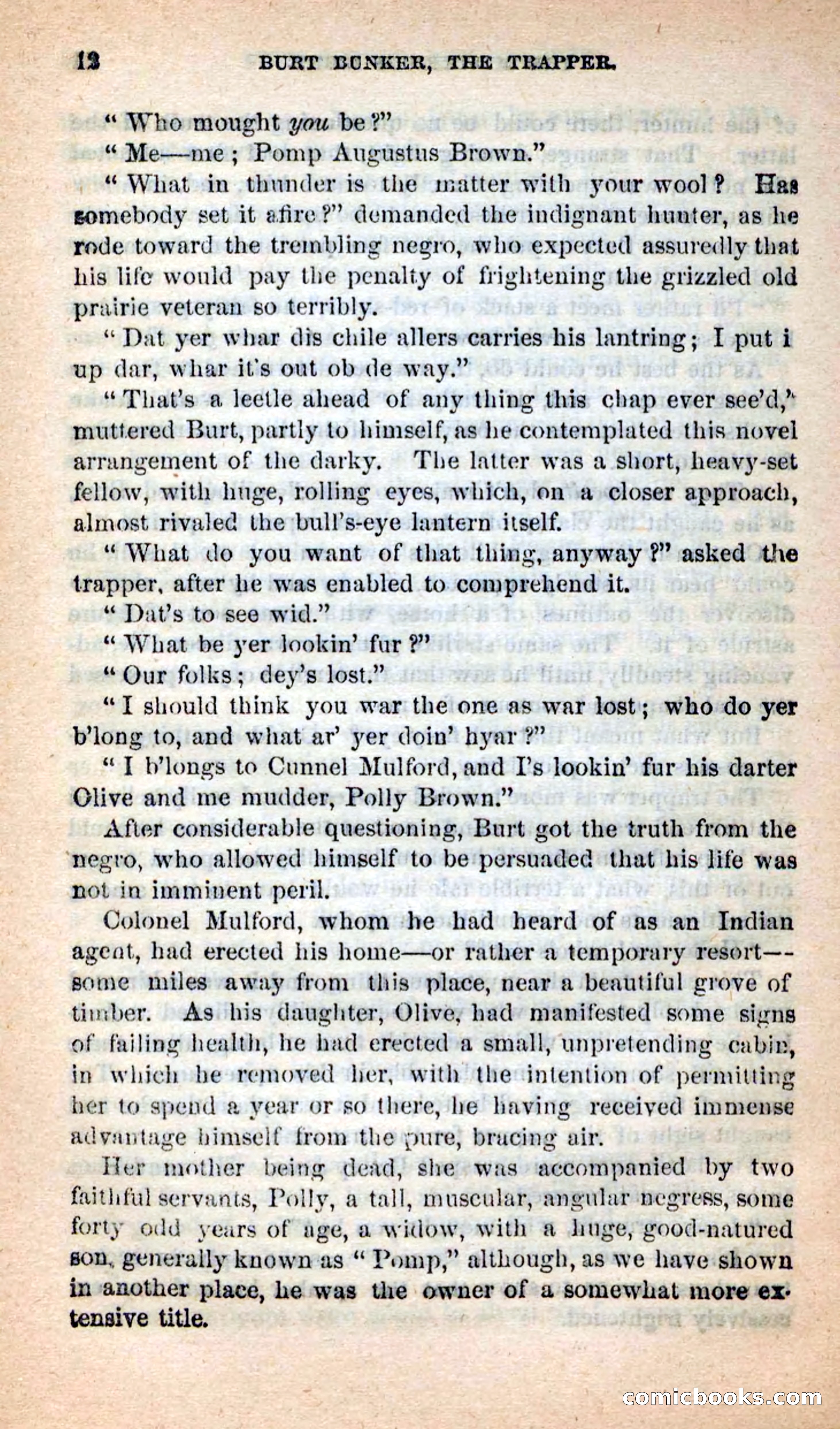 Beadle's New Dime Novels: Burt Bunker, the Trapper — page 8 of 100