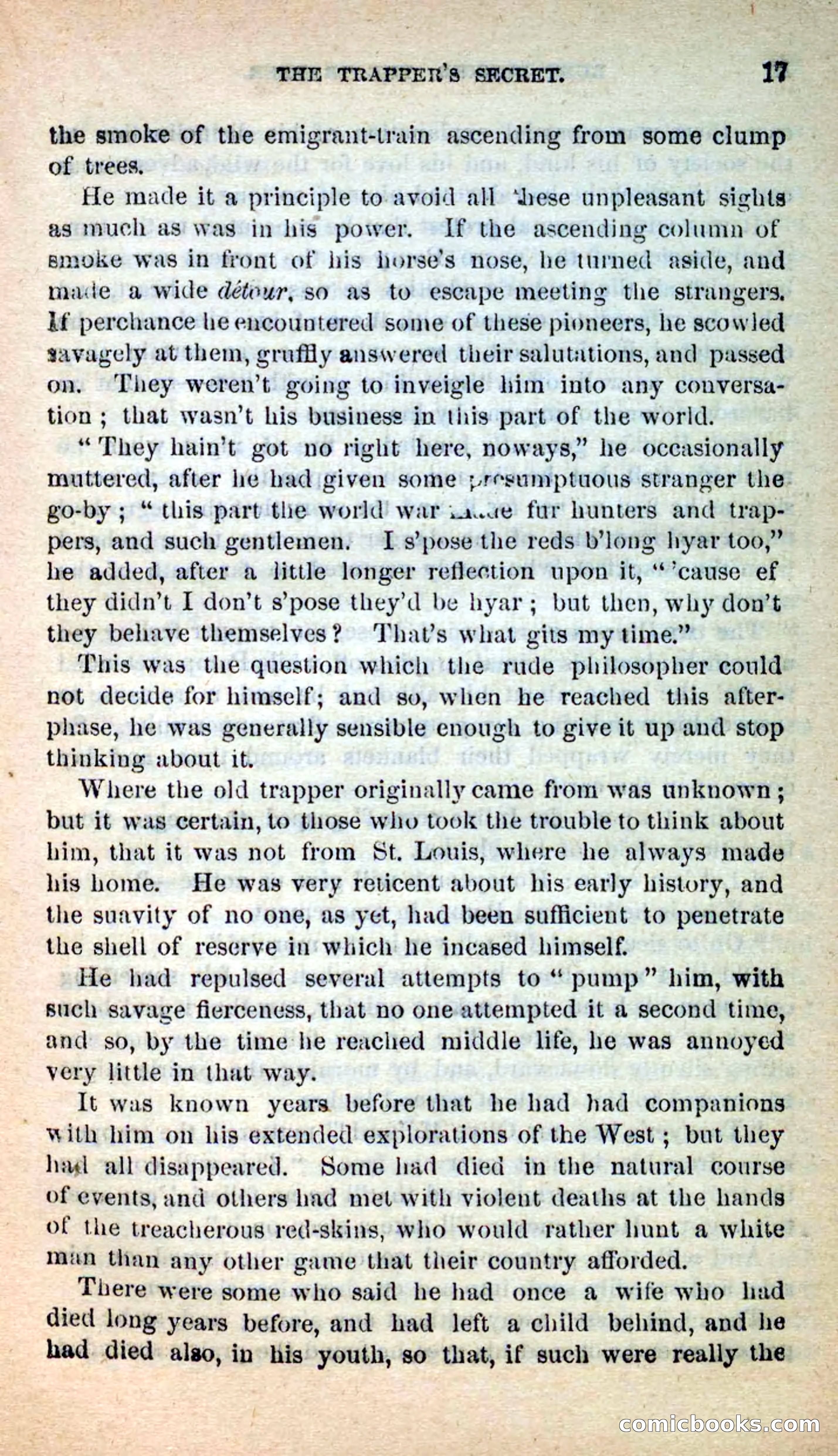 Beadle's New Dime Novels: Burt Bunker, the Trapper — page 13 of 100
