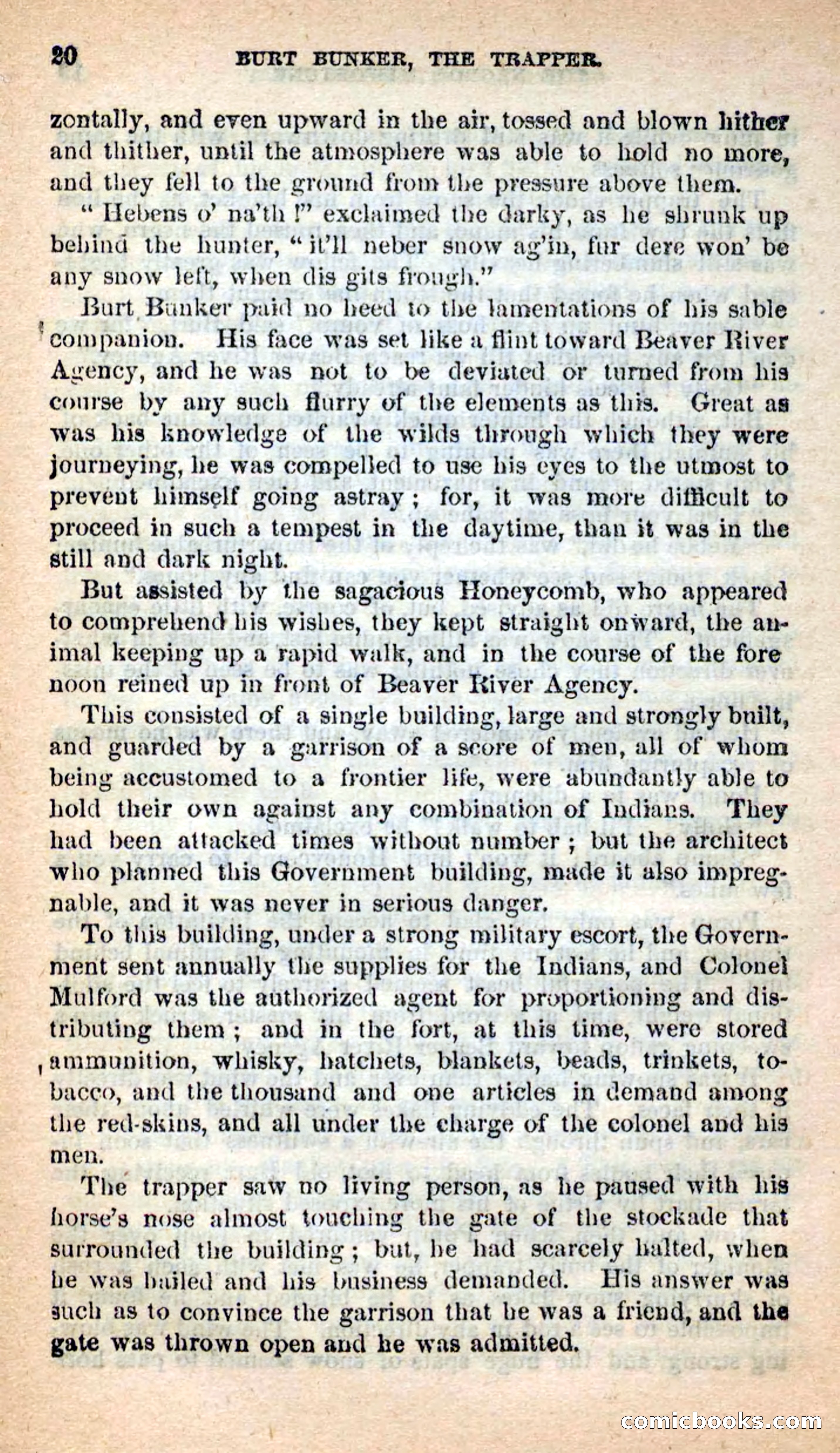 Beadle's New Dime Novels: Burt Bunker, the Trapper — page 16 of 100
