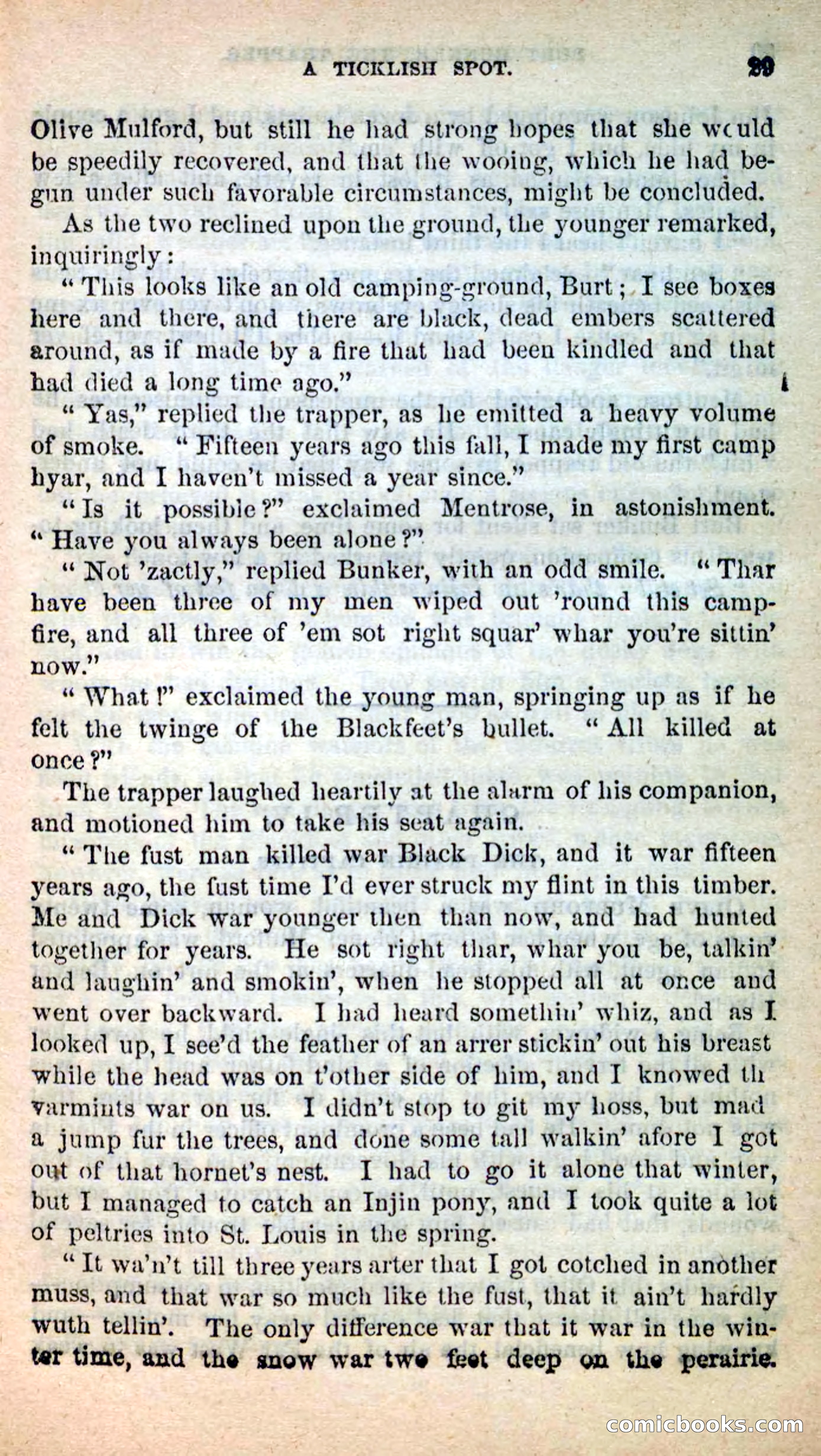 Beadle's New Dime Novels: Burt Bunker, the Trapper — page 25 of 100