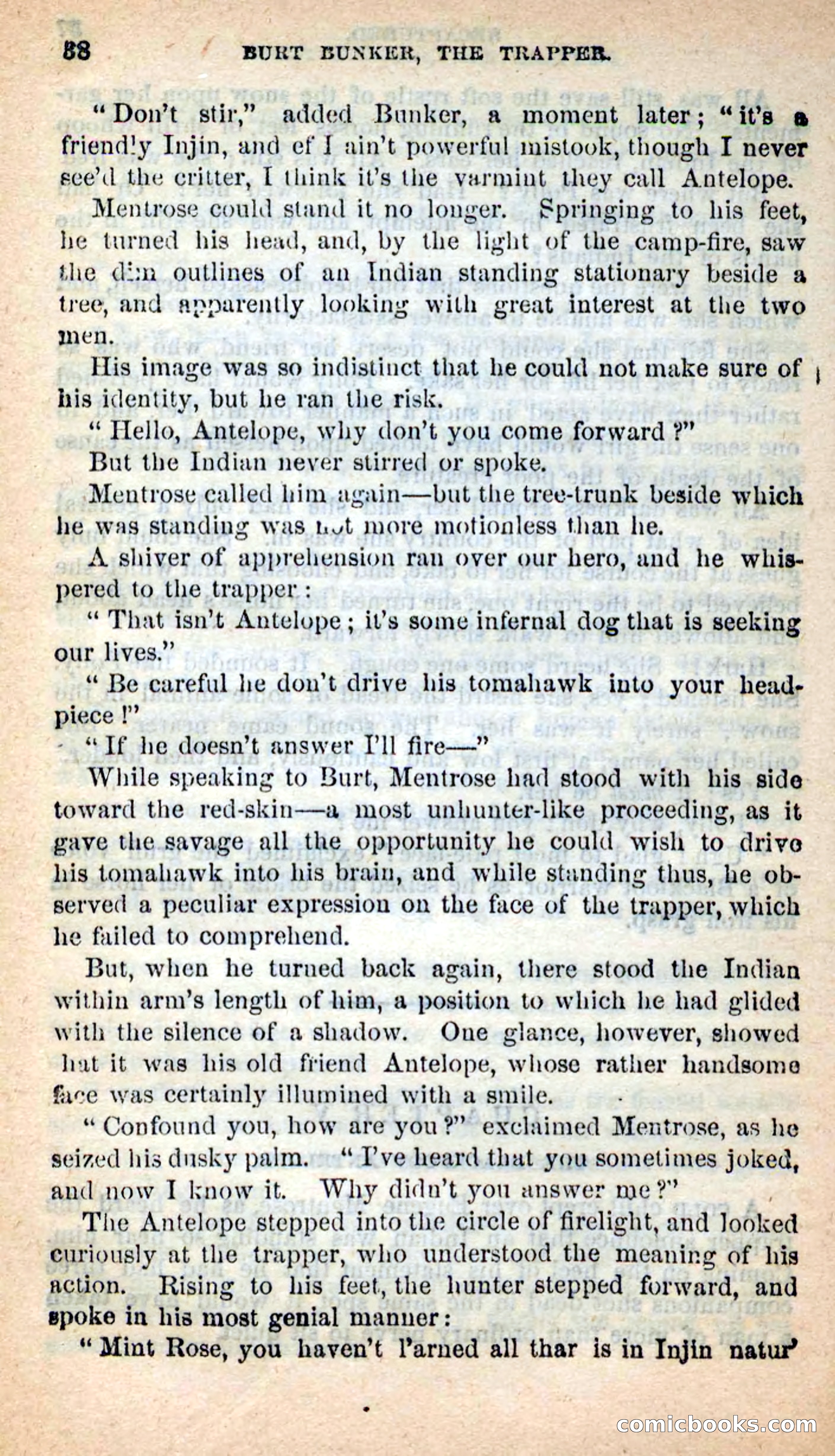 Beadle's New Dime Novels: Burt Bunker, the Trapper — page 34 of 100