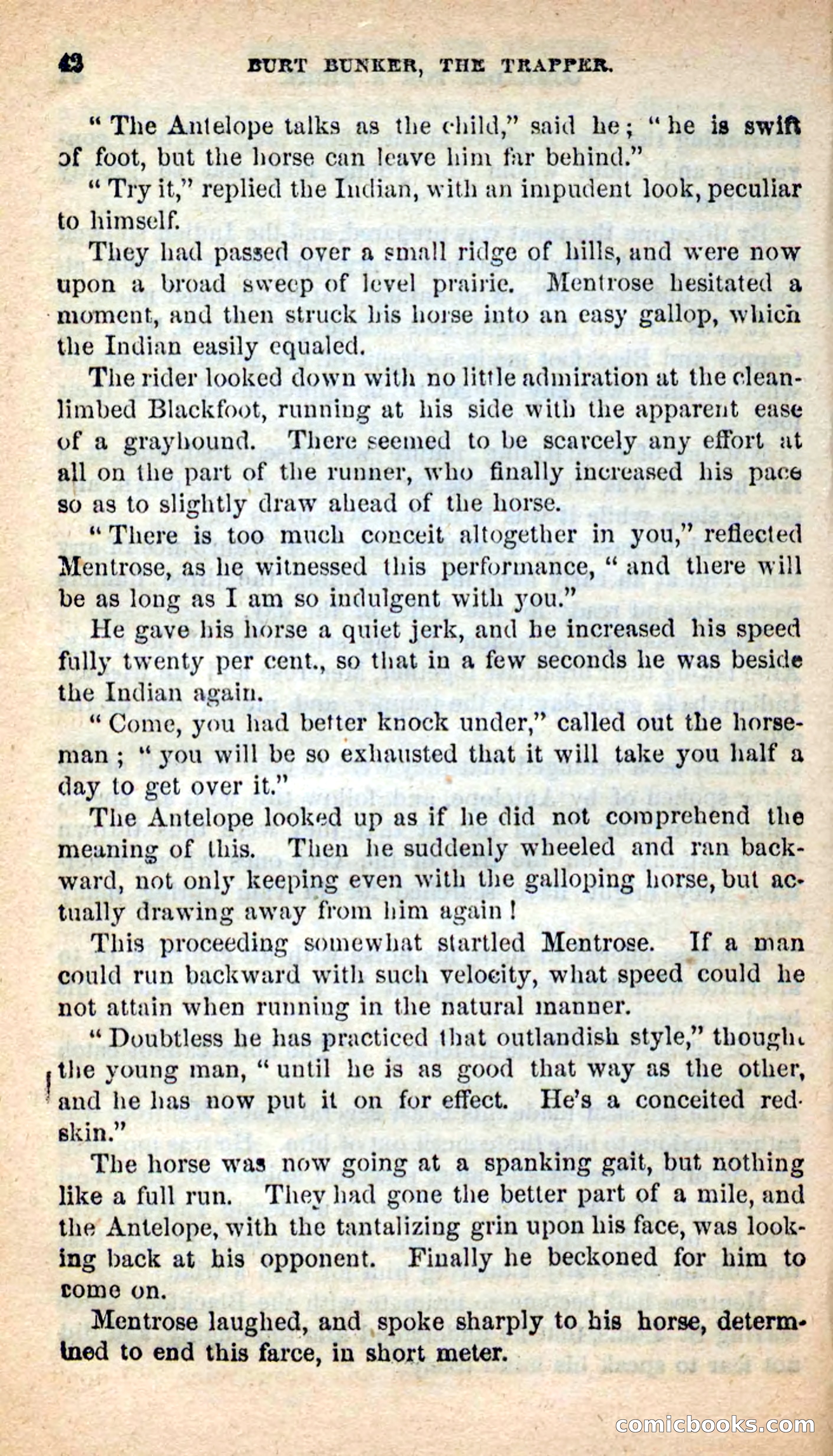 Beadle's New Dime Novels: Burt Bunker, the Trapper — page 38 of 100