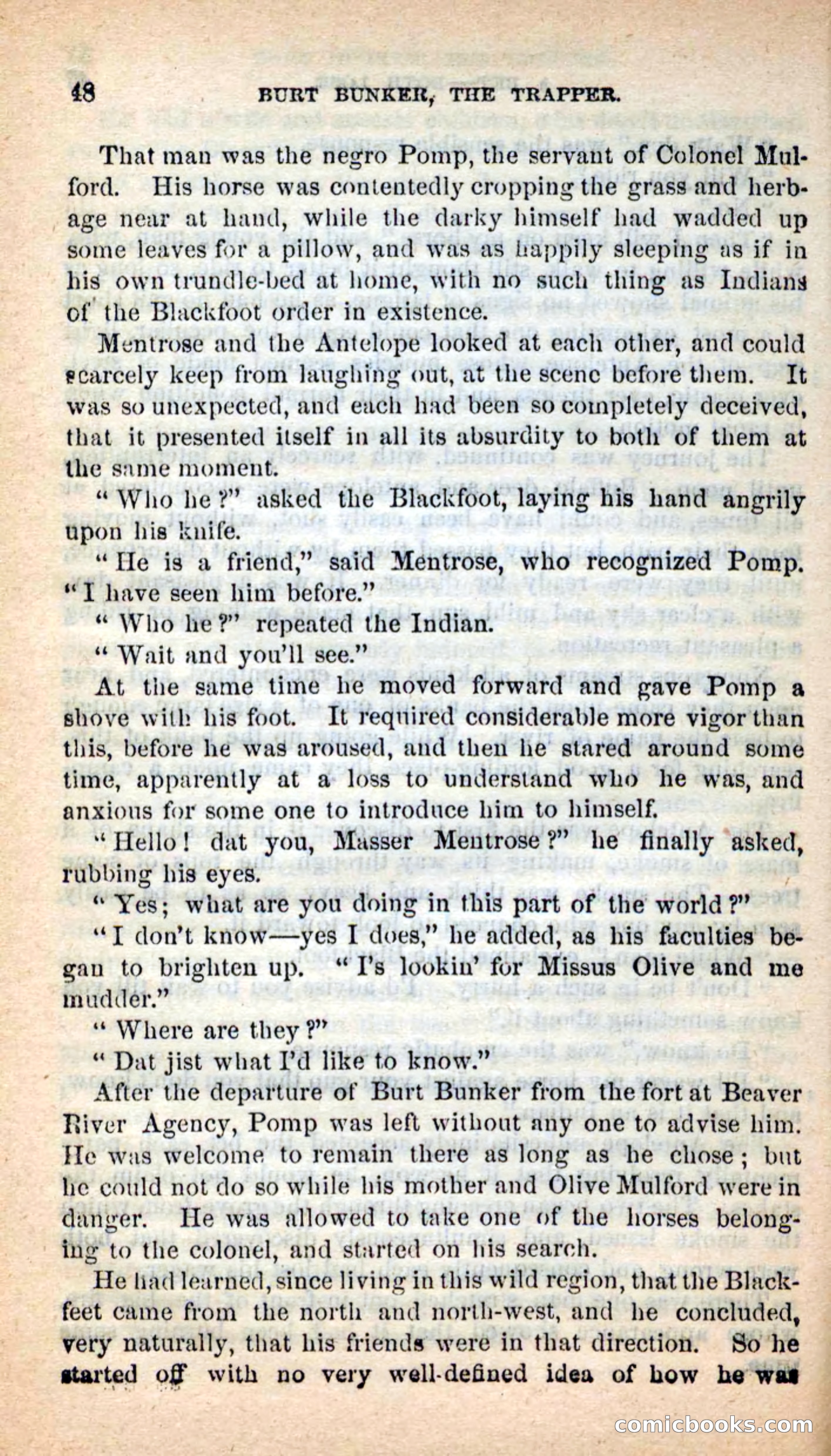Beadle's New Dime Novels: Burt Bunker, the Trapper — page 44 of 100