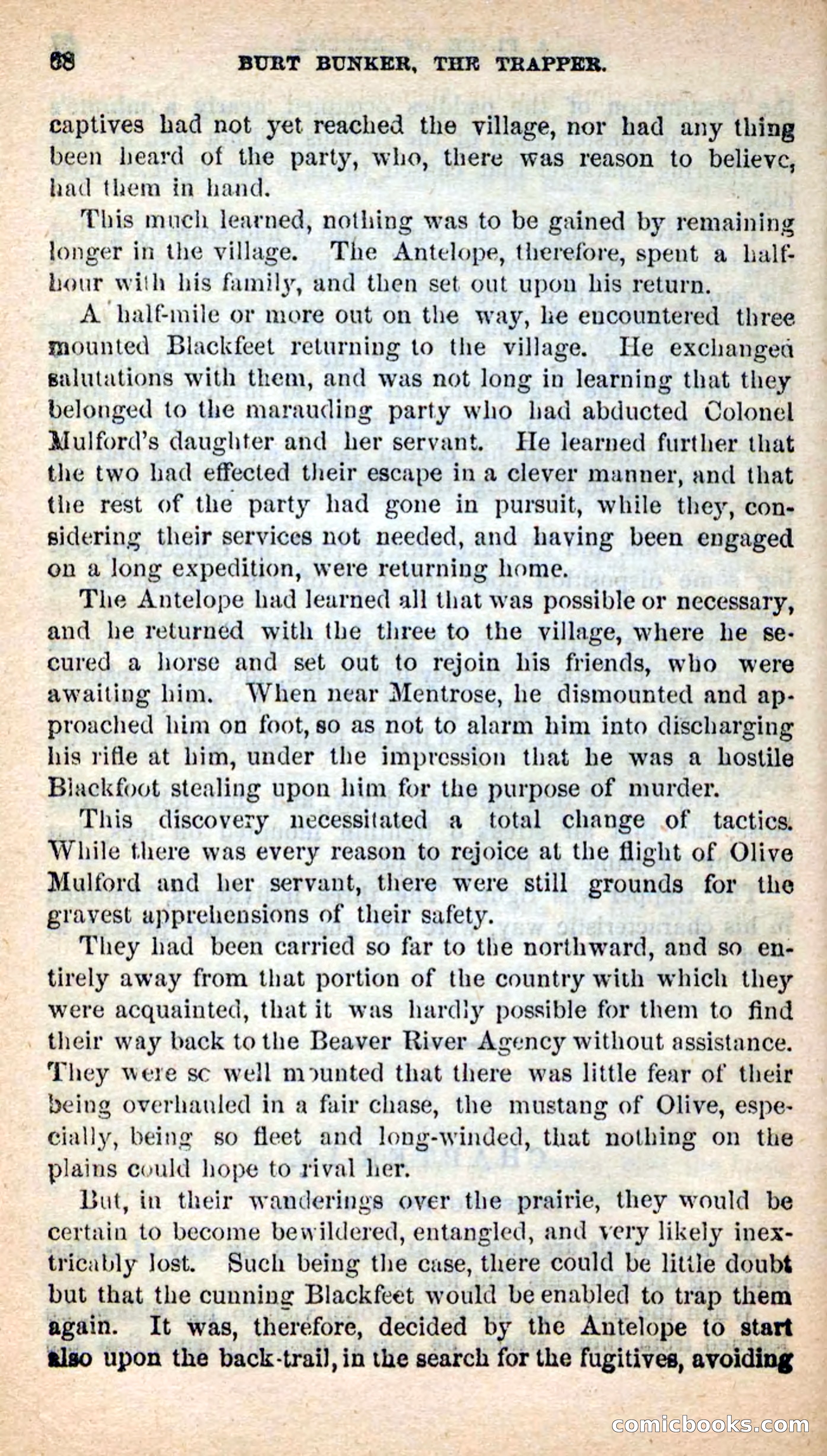 Beadle's New Dime Novels: Burt Bunker, the Trapper — page 64 of 100