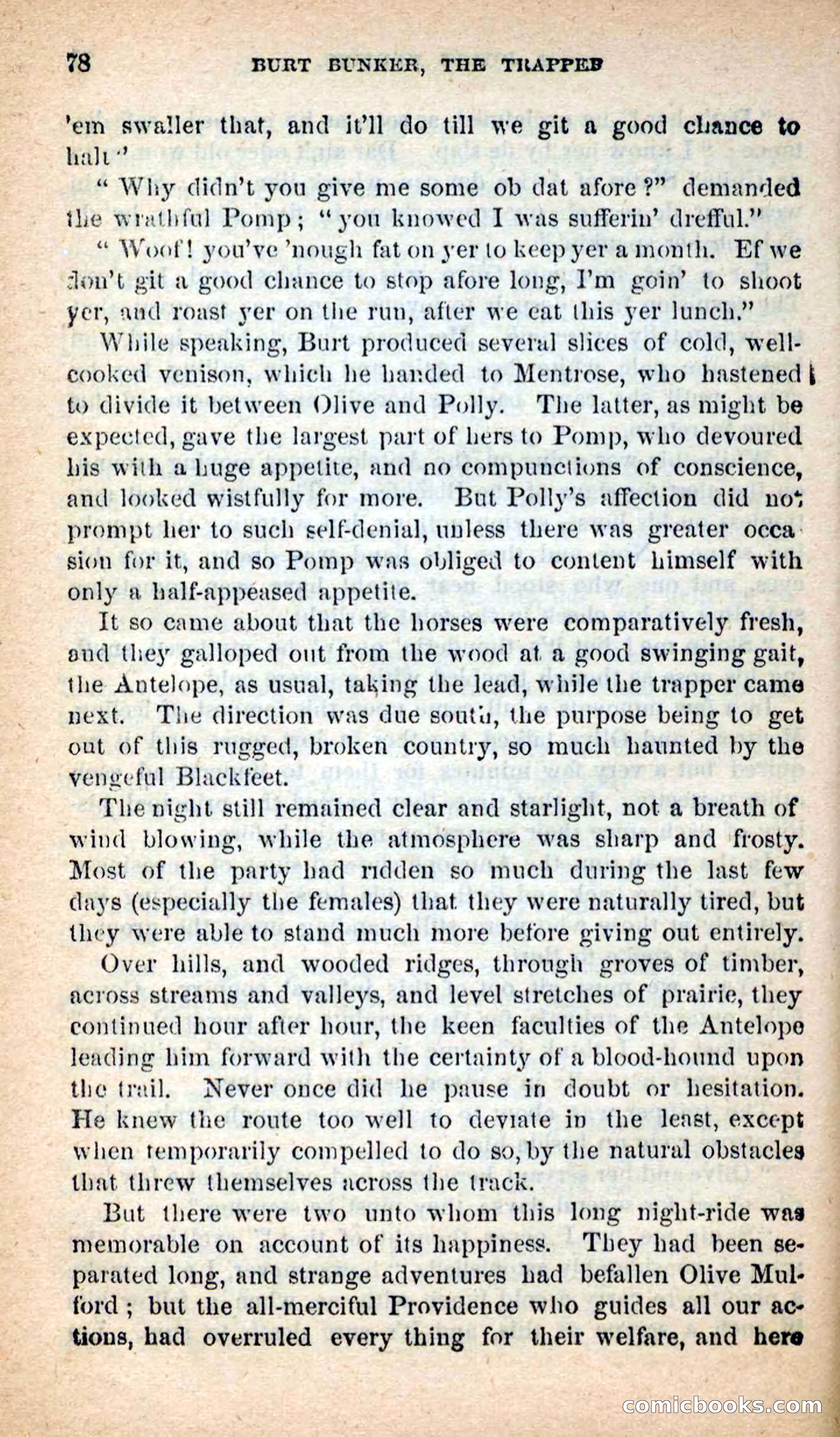 Beadle's New Dime Novels: Burt Bunker, the Trapper — page 74 of 100