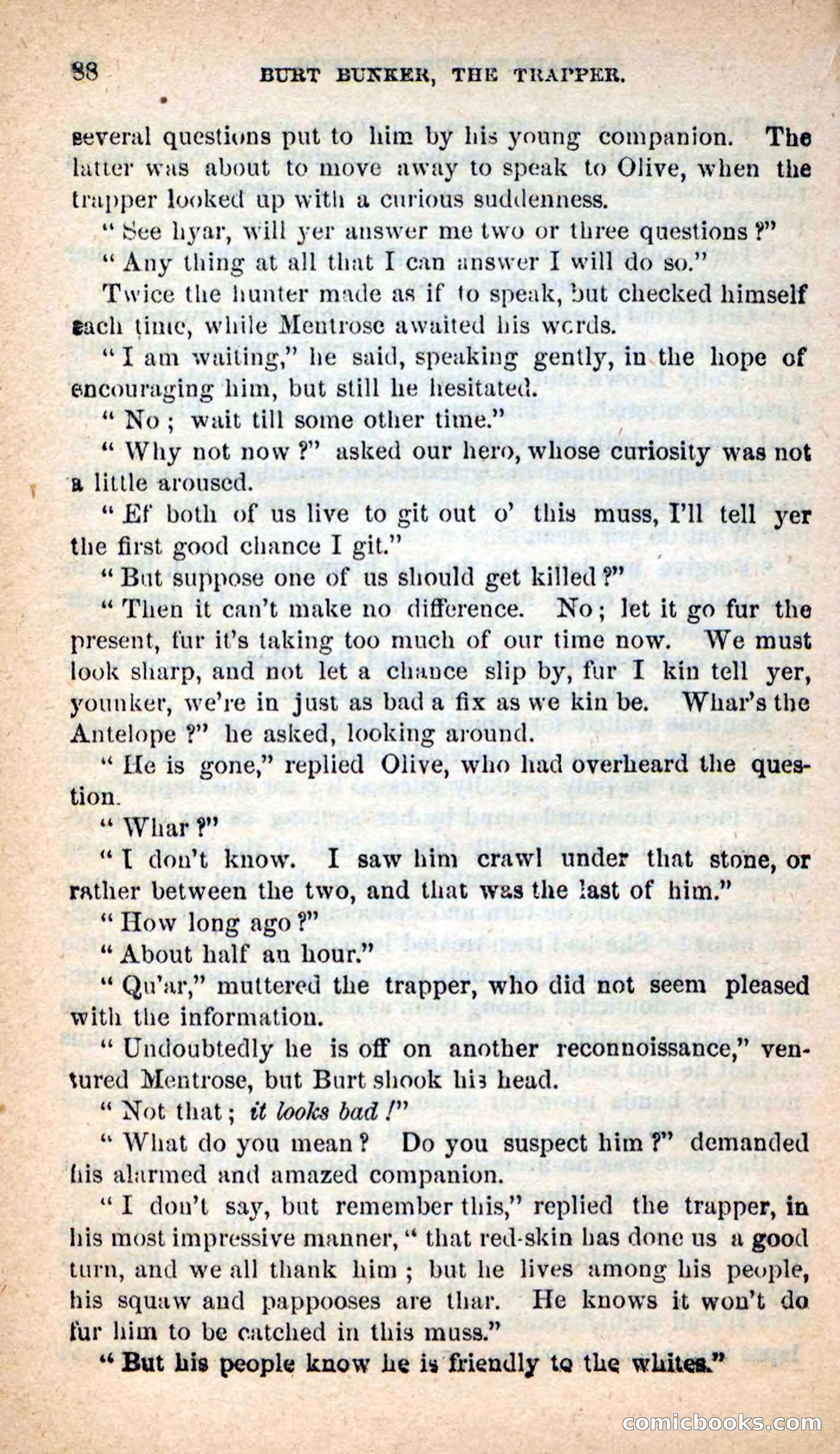 Beadle's New Dime Novels: Burt Bunker, the Trapper — page 84 of 100