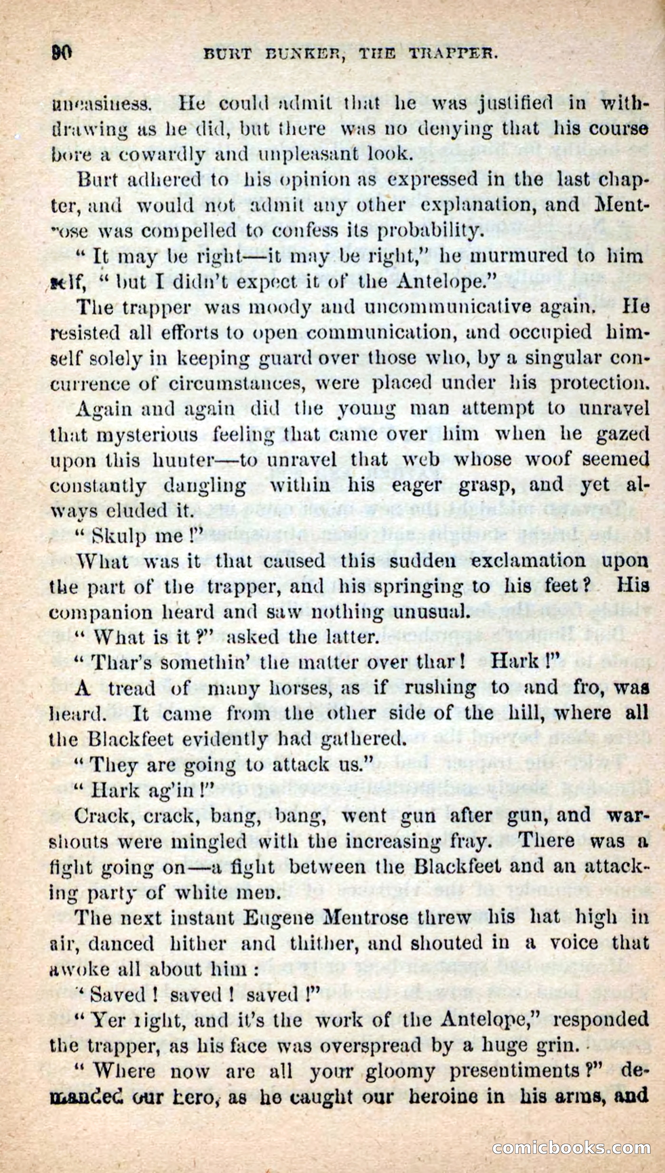 Beadle's New Dime Novels: Burt Bunker, the Trapper — page 86 of 100