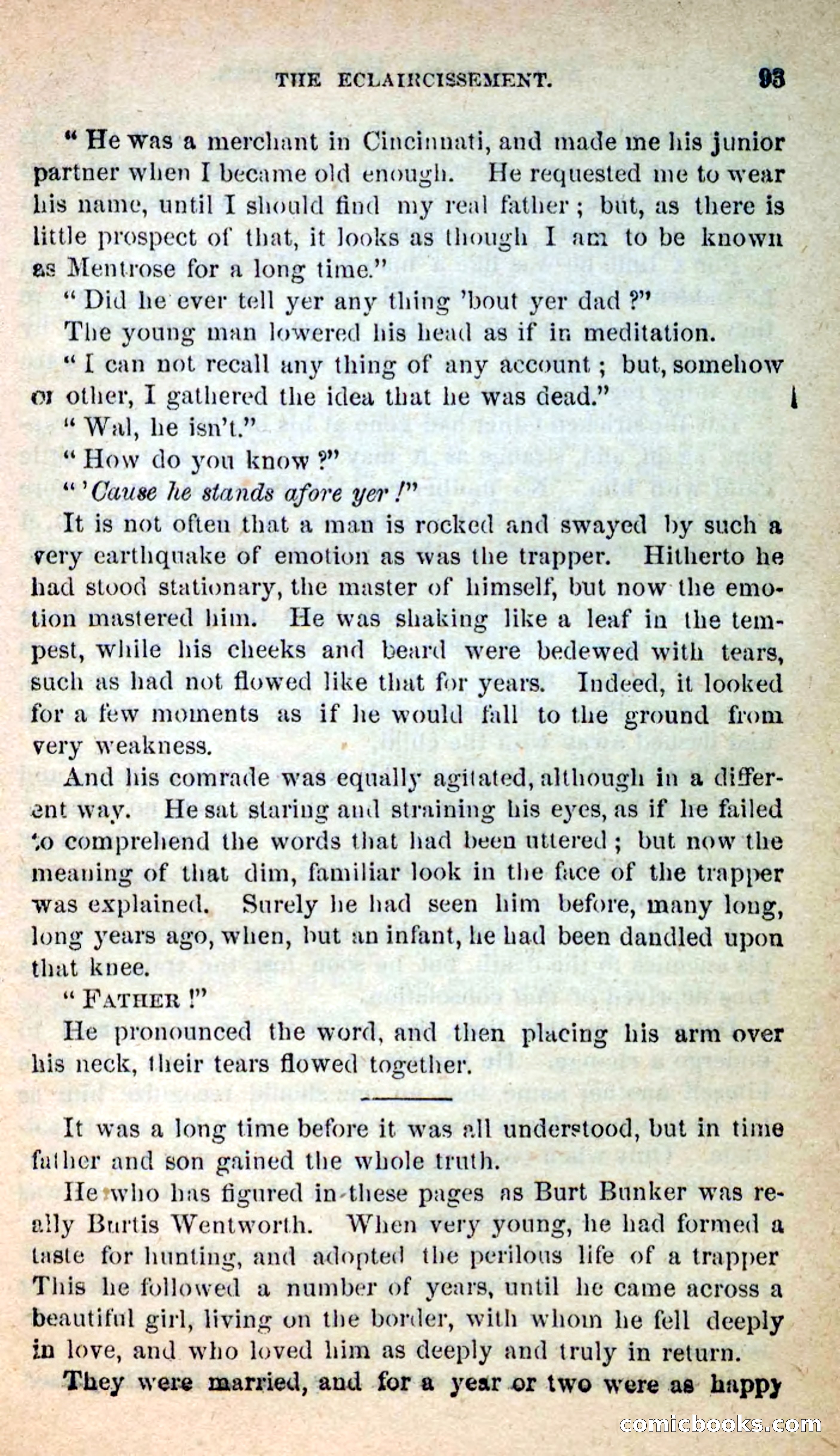 Beadle's New Dime Novels: Burt Bunker, the Trapper — page 89 of 100