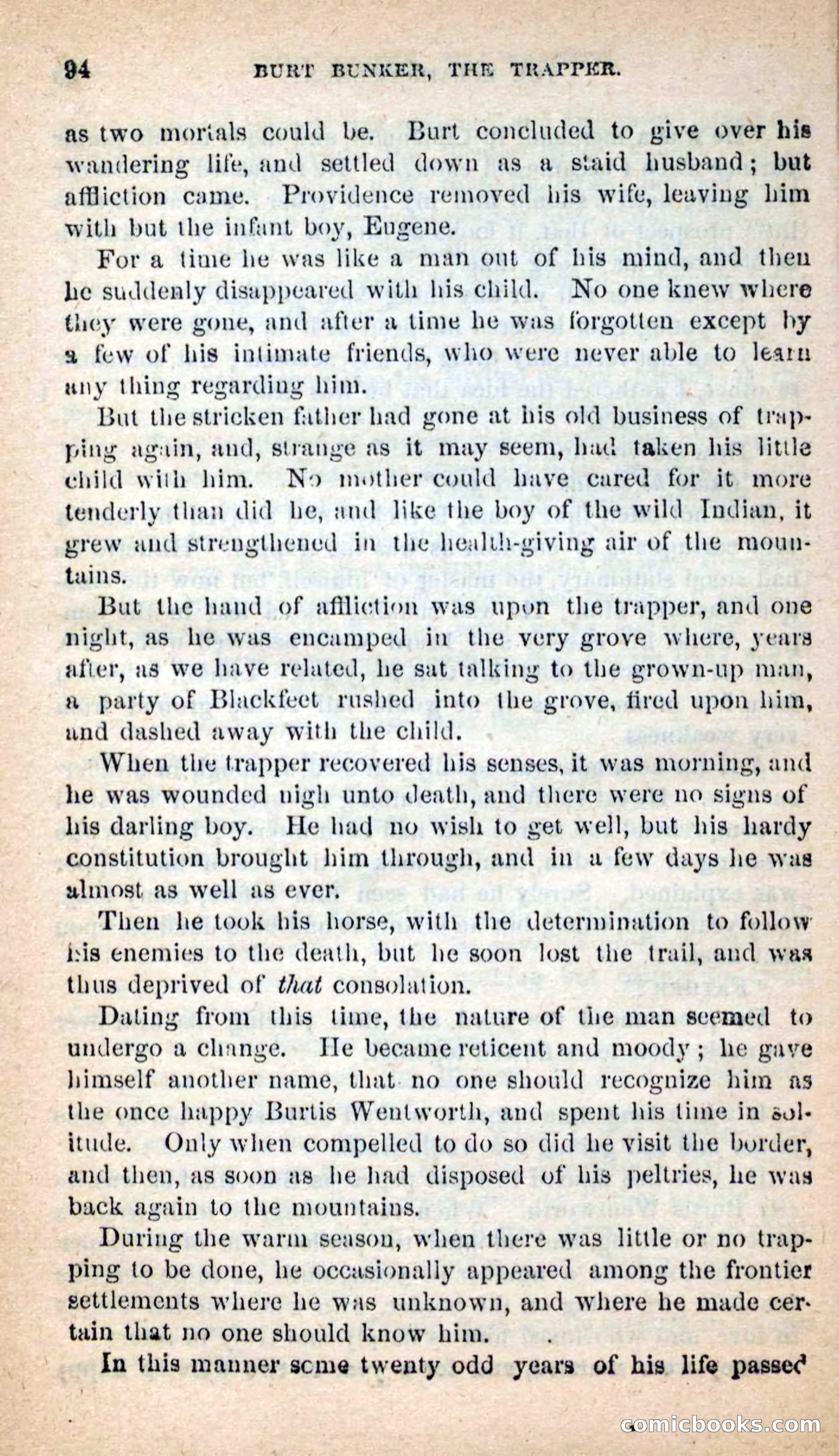 Beadle's New Dime Novels: Burt Bunker, the Trapper — page 90 of 100