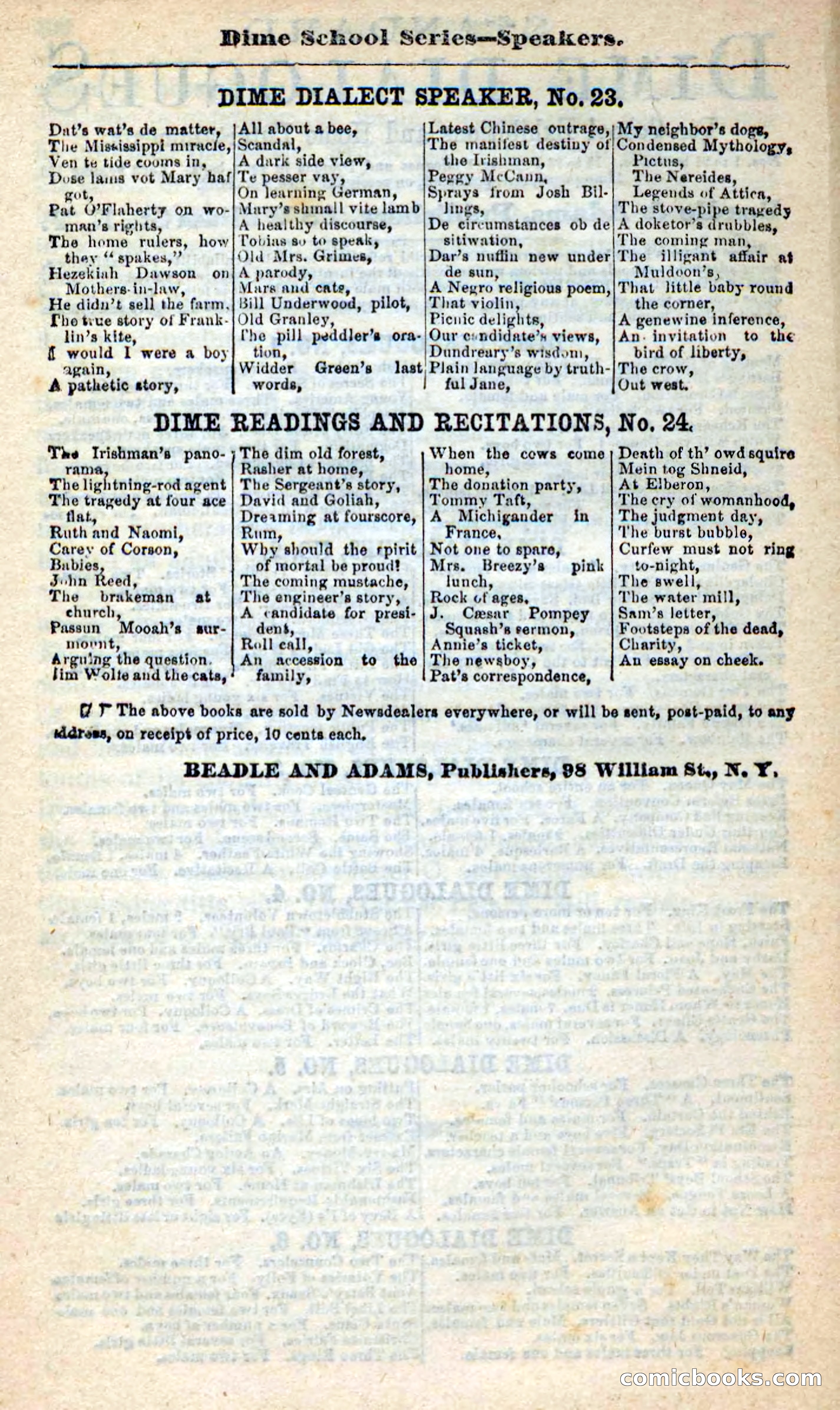 Beadle's New Dime Novels, No. 205 — page 98 of 100