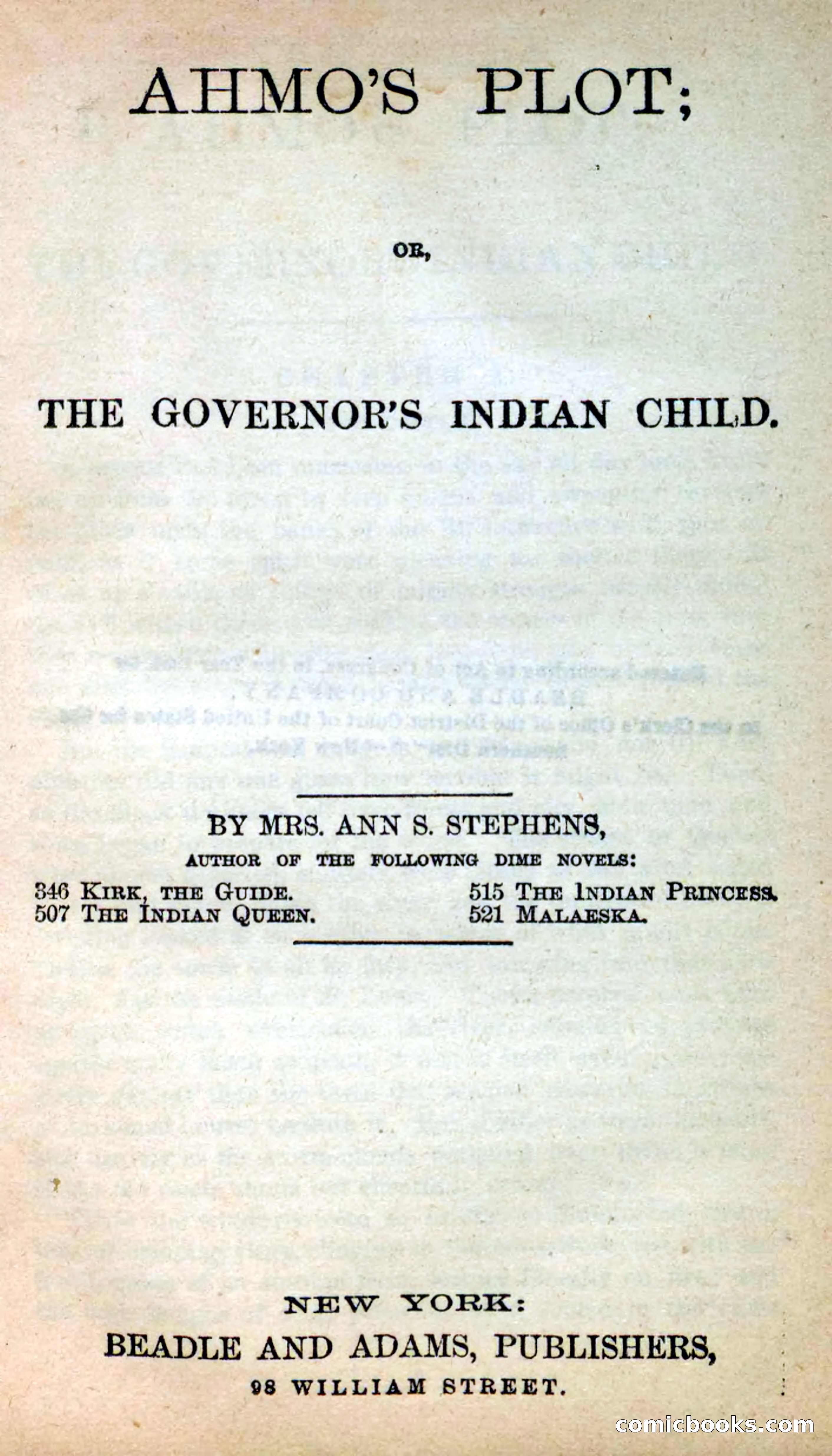 Beadle's New Dime Novels: Ahmo's Plot — page 3 of 133
