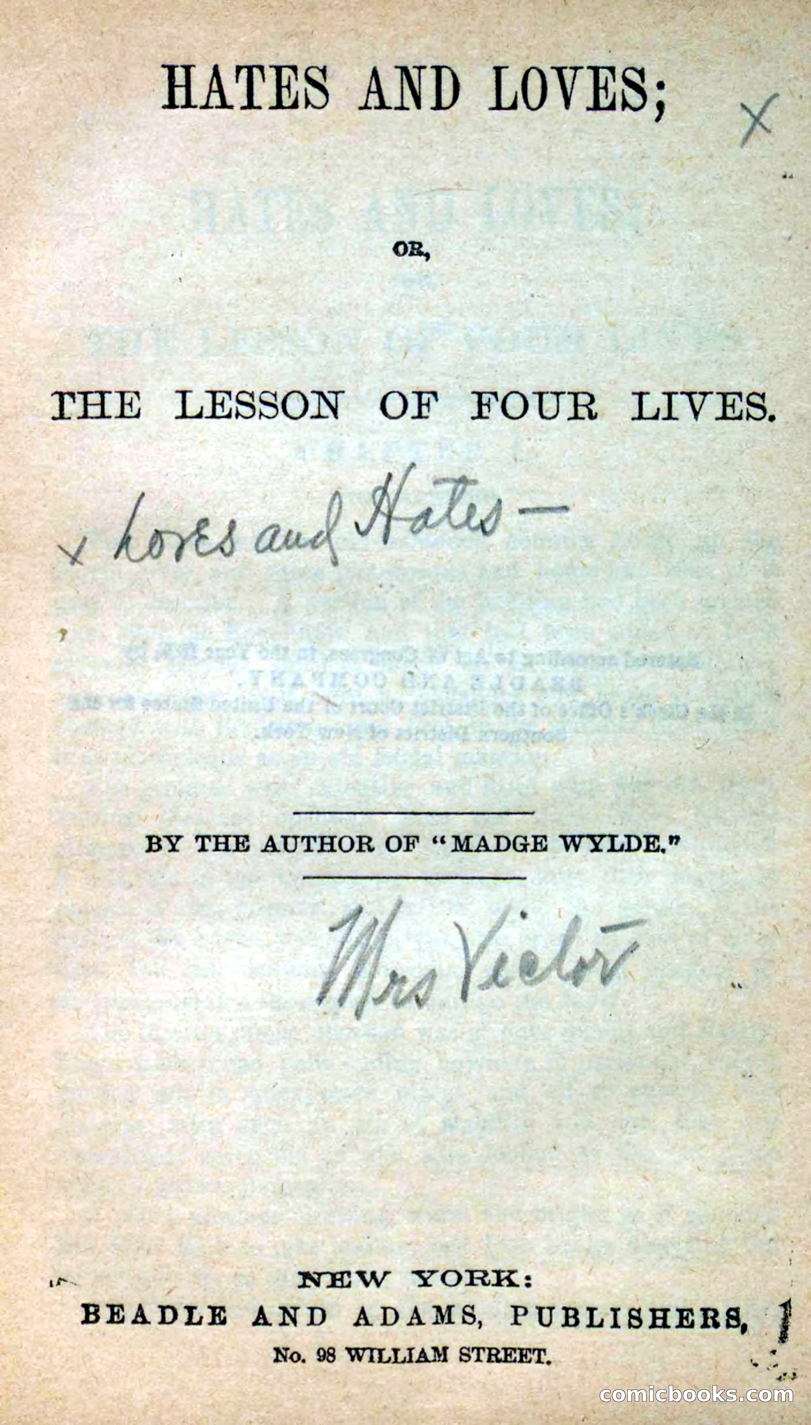Beadle's New Dime Novels: Hates and Loves — page 3 of 116