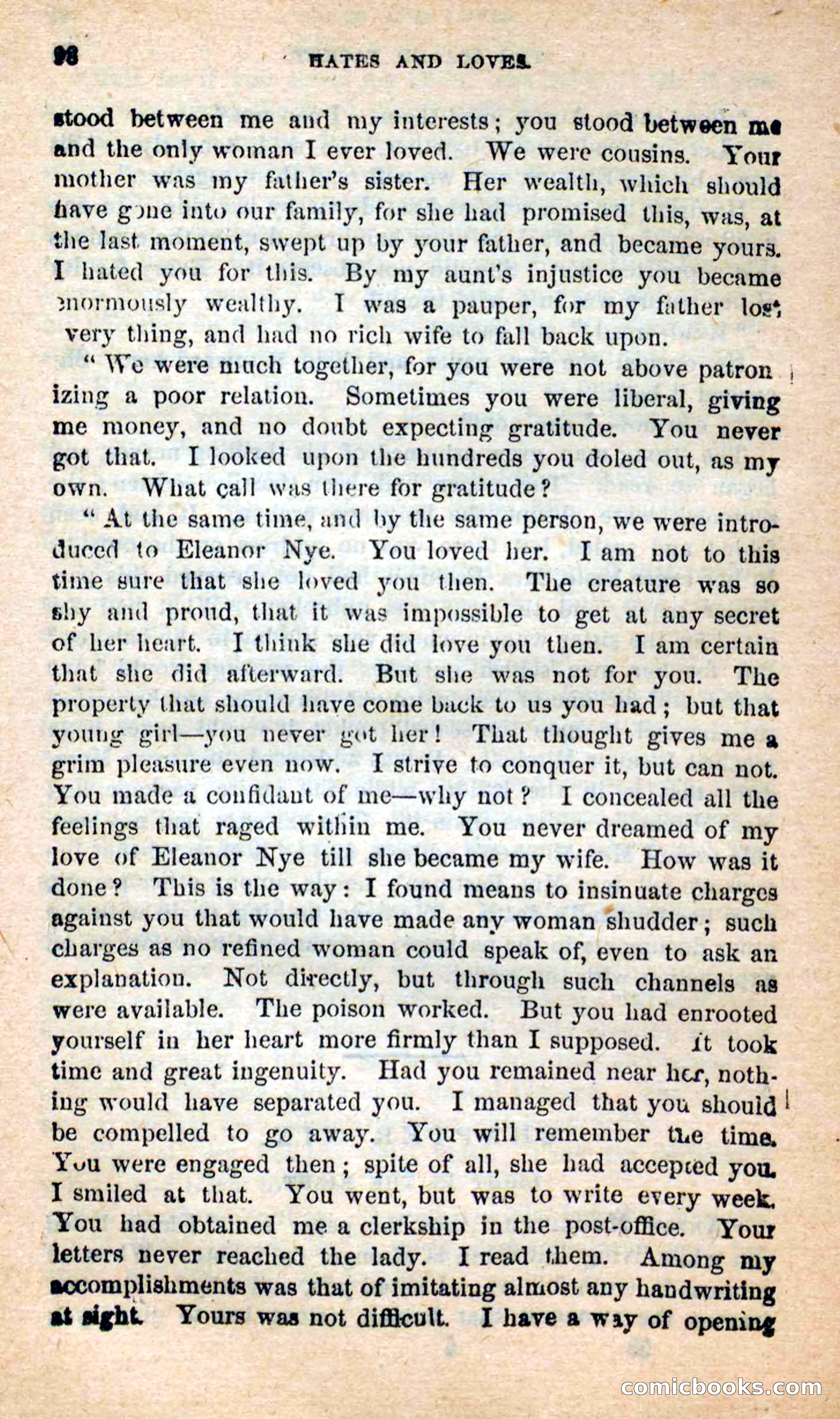 Beadle's New Dime Novels: Hates and Loves — page 98 of 116