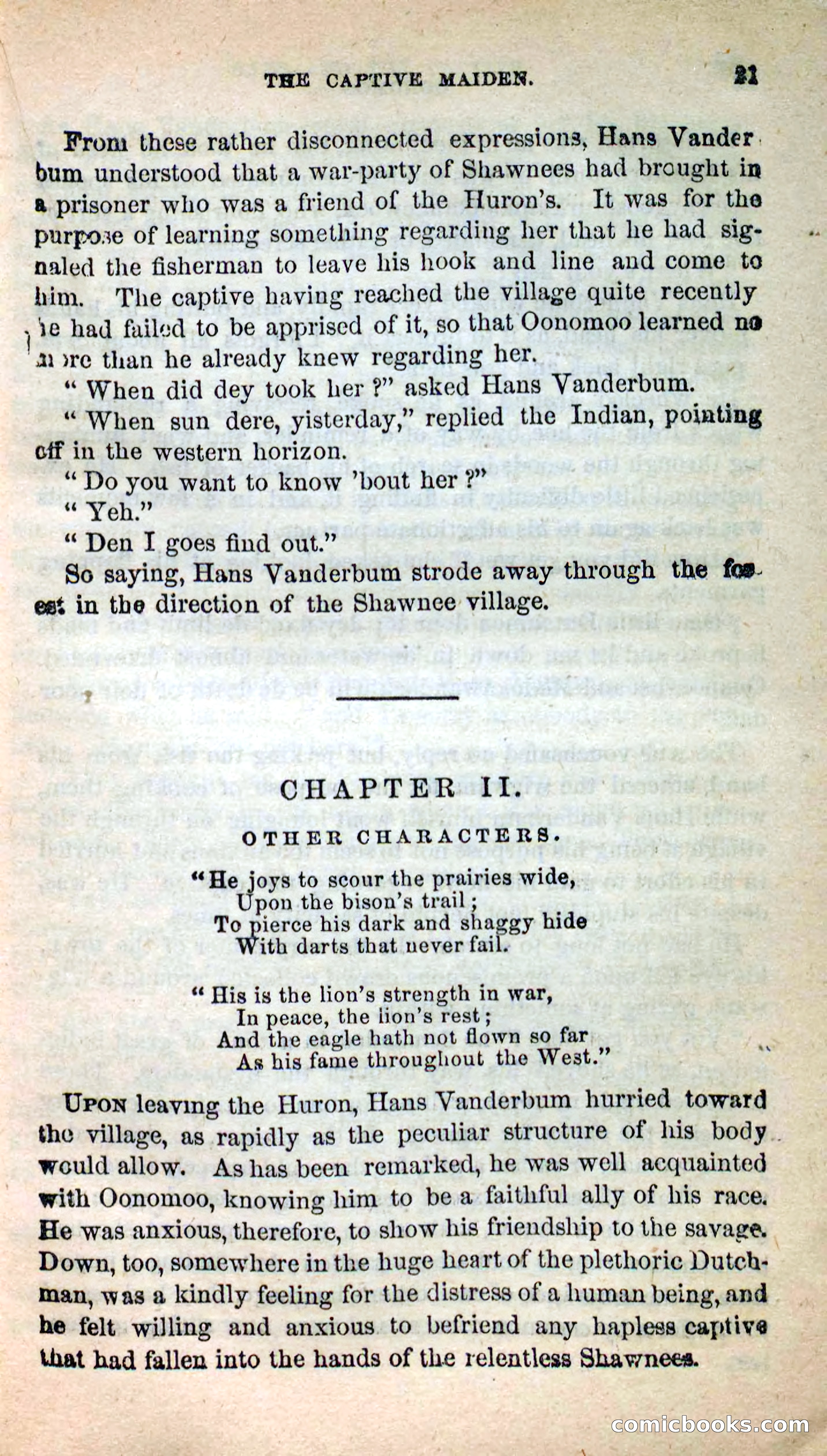 Beadle's New Dime Novels: Oonomoo, the Huron — page 19 of 116