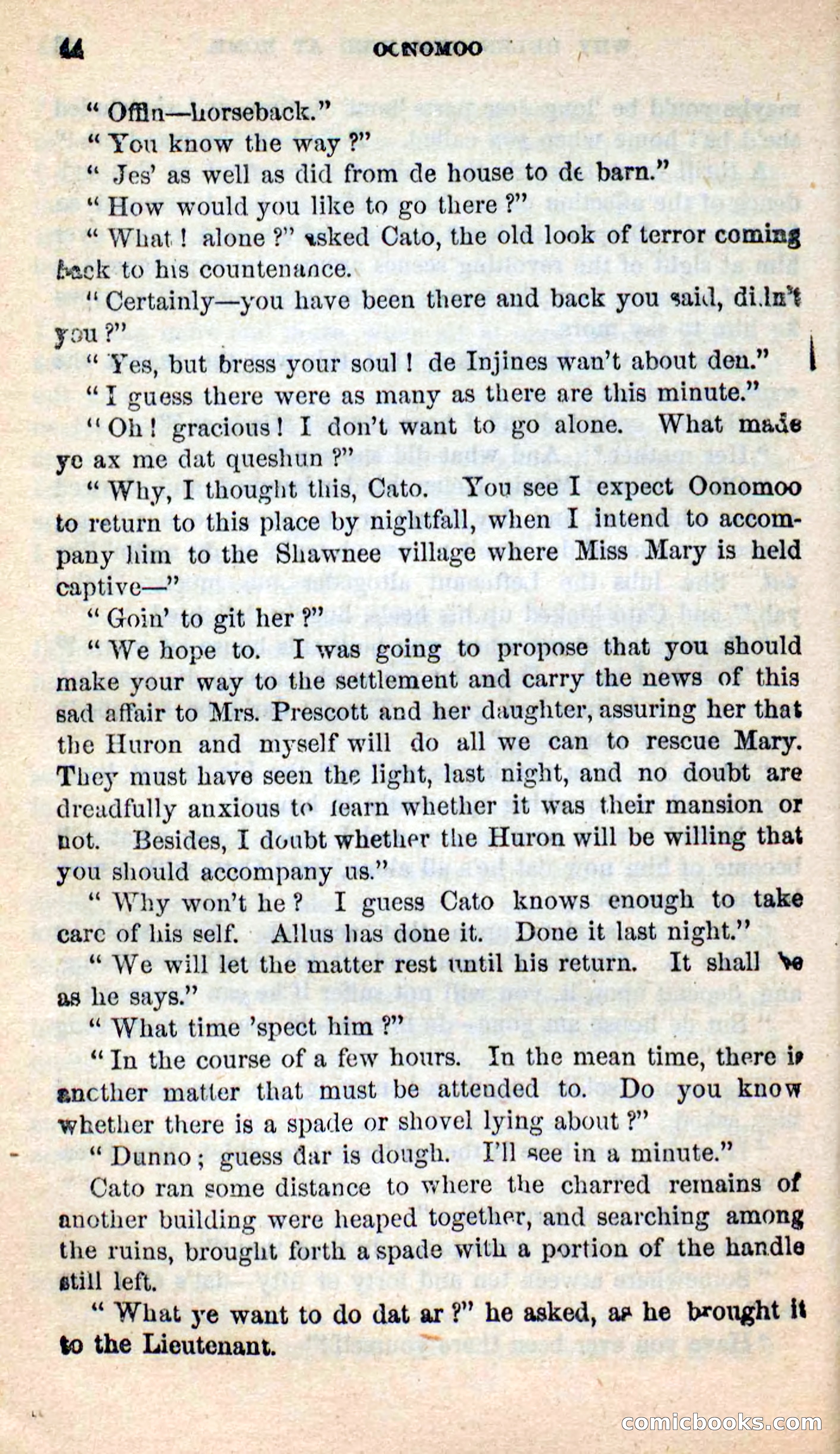 Beadle's New Dime Novels: Oonomoo, the Huron — page 42 of 116