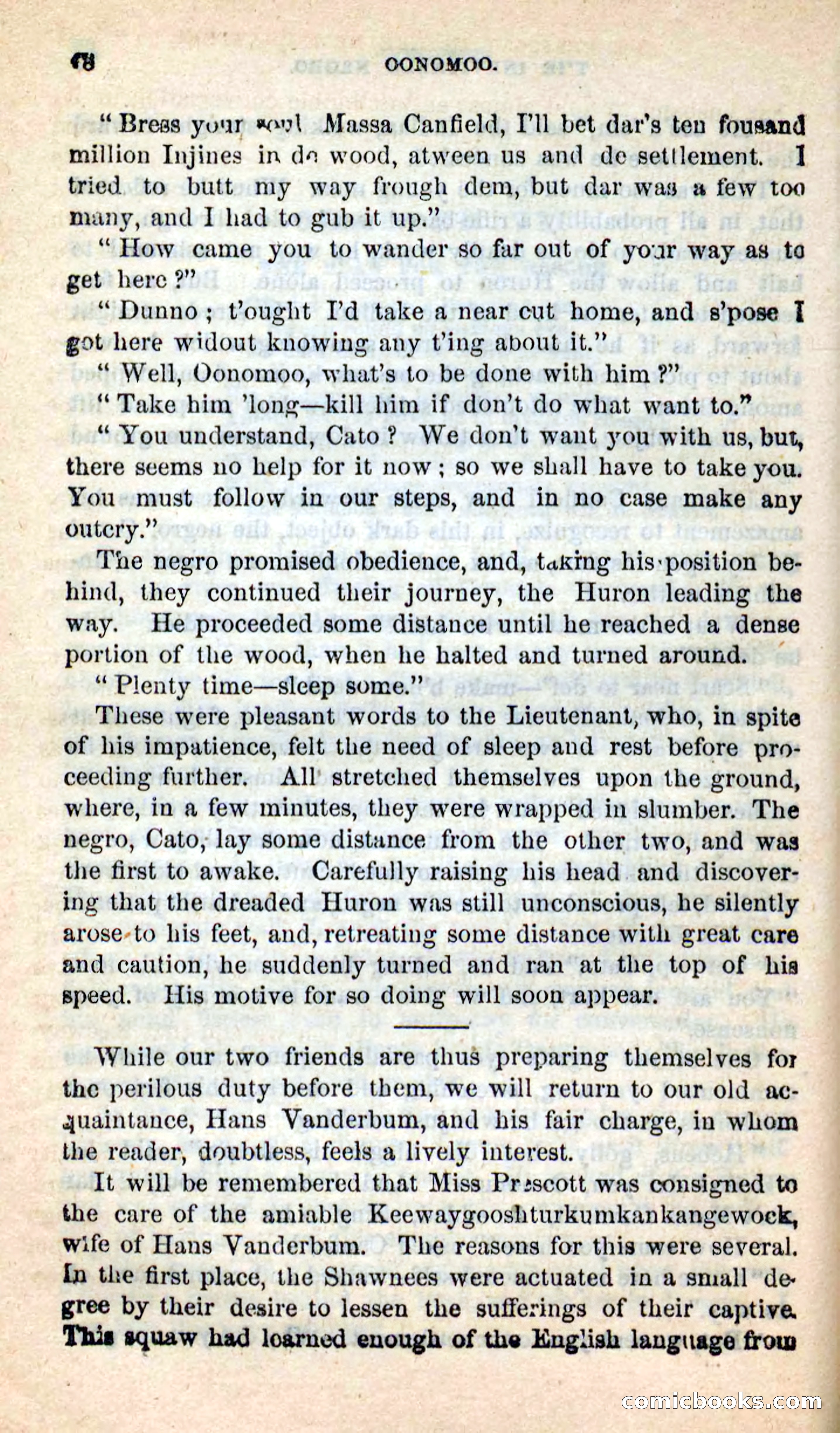 Beadle's New Dime Novels: Oonomoo, the Huron — page 76 of 116