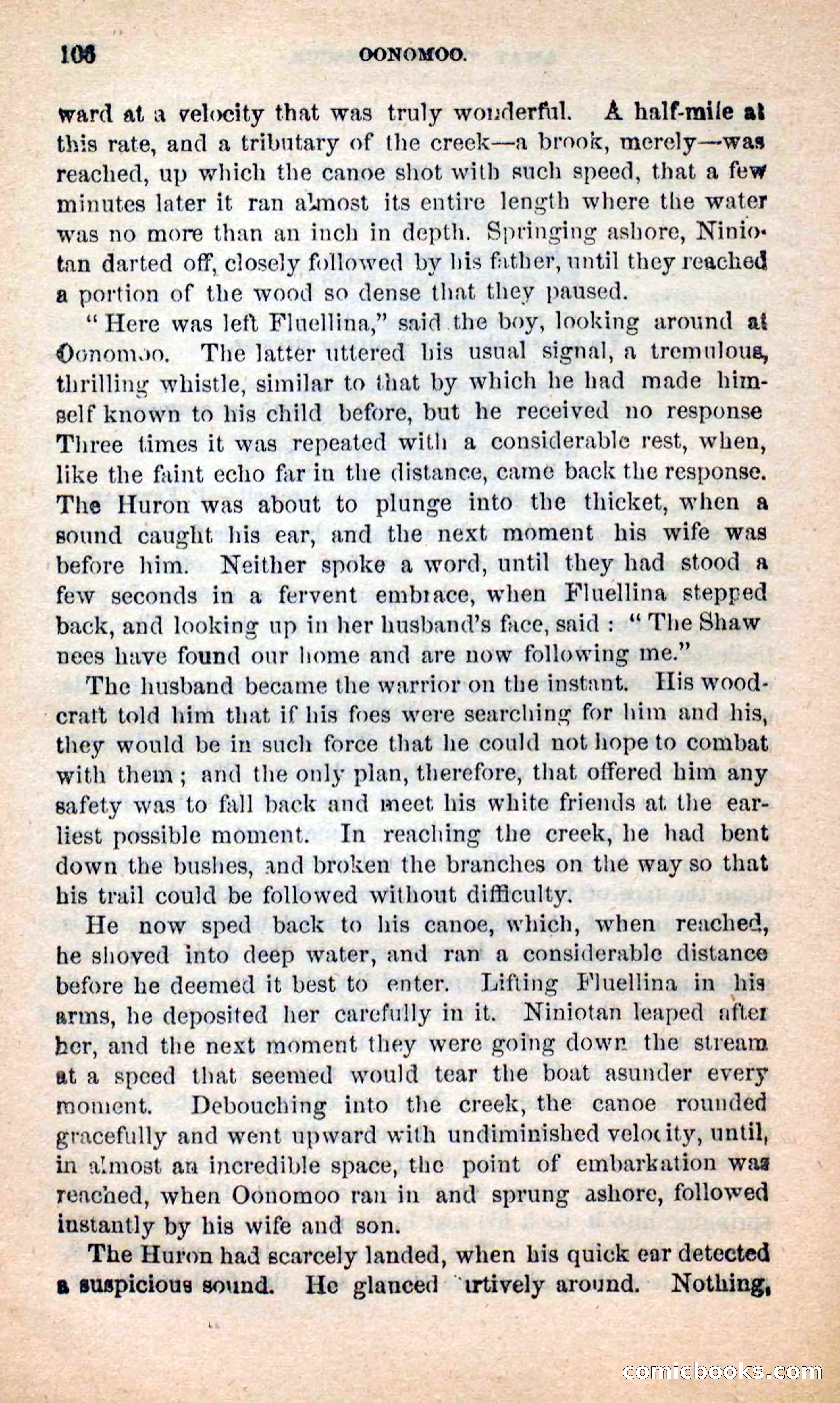 Beadle's New Dime Novels: Oonomoo, the Huron — page 104 of 116