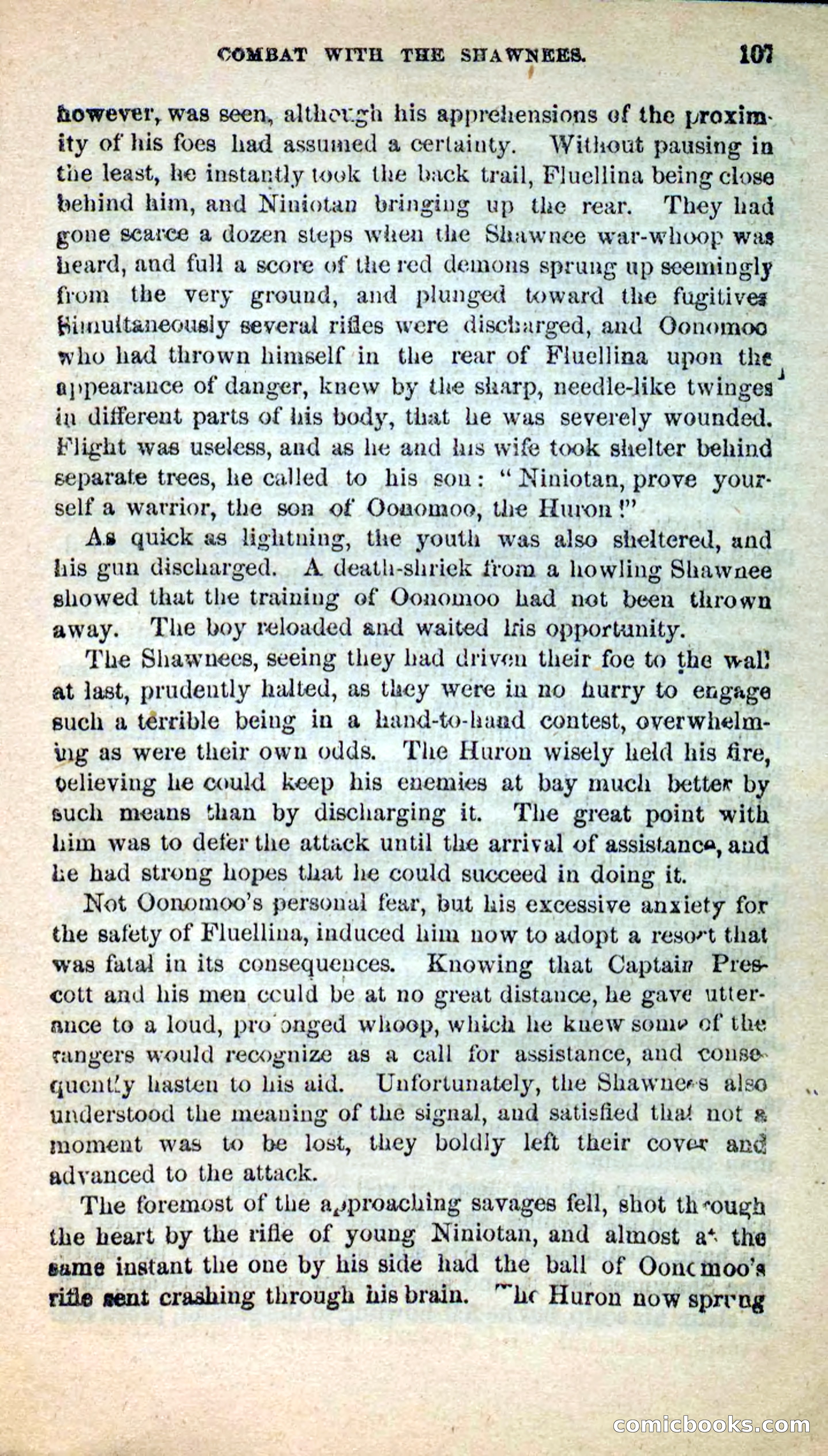 Beadle's New Dime Novels: Oonomoo, the Huron — page 105 of 116