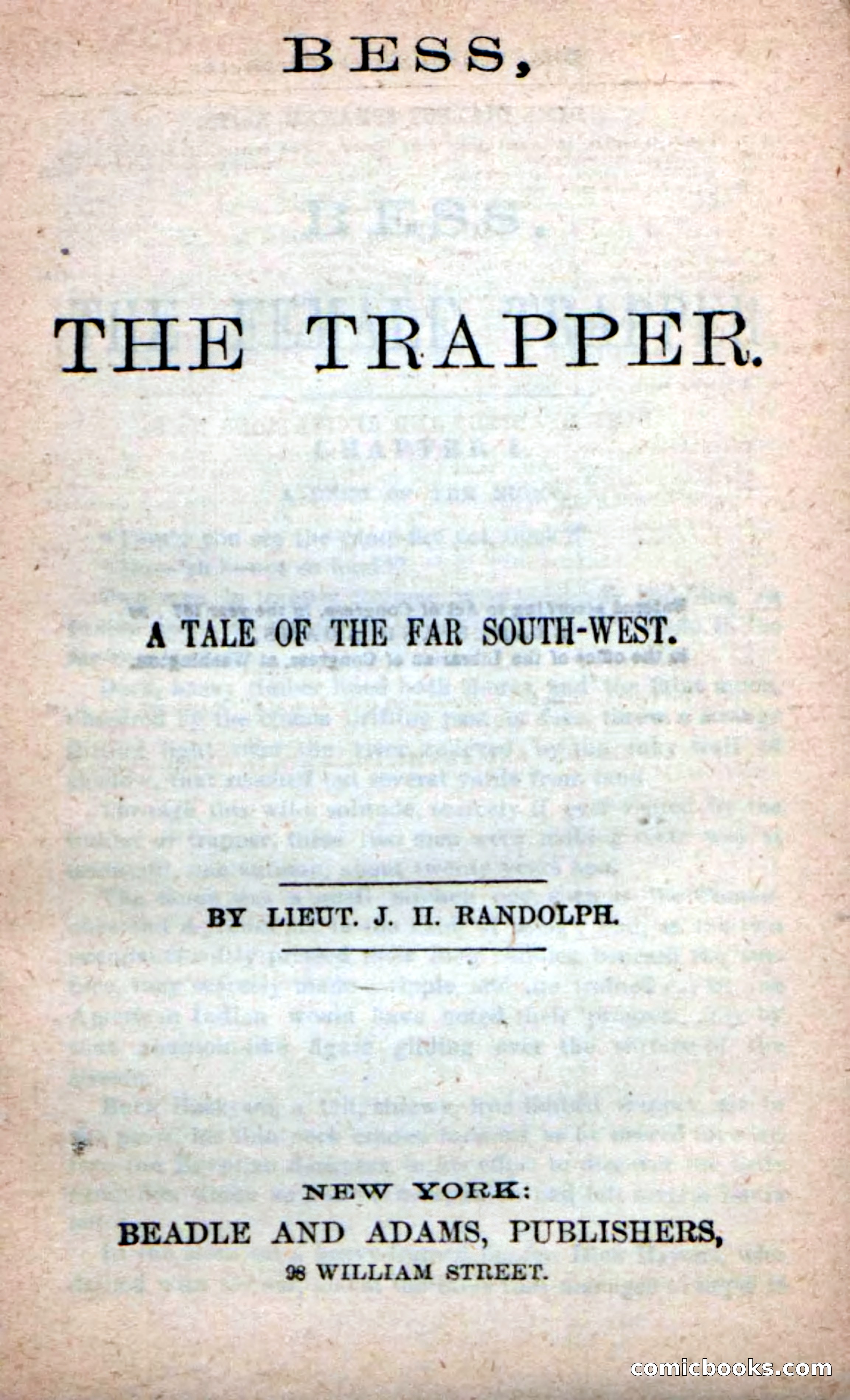 Beadle's New Dime Novels: 'Bess, the Trapper' — page 3 of 101