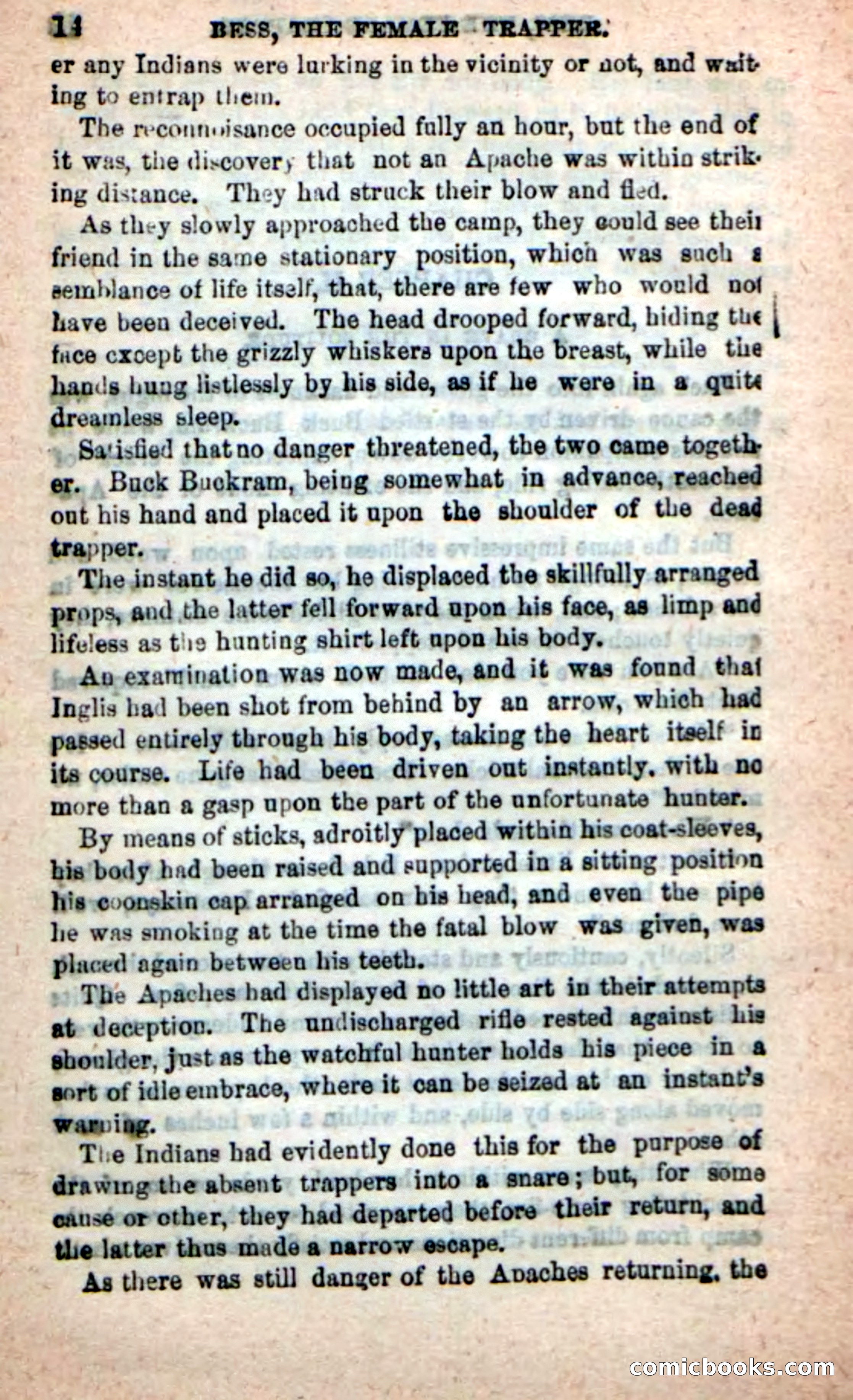 Beadle's New Dime Novels: 'Bess, the Trapper' — page 10 of 101