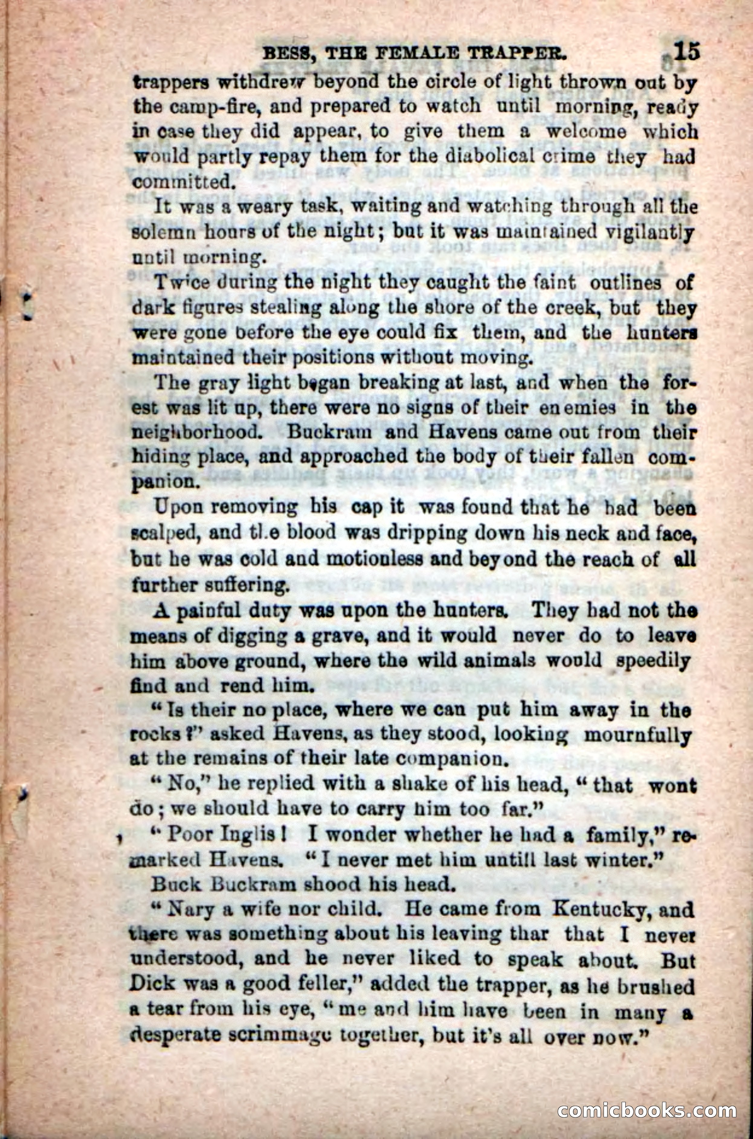 Beadle's New Dime Novels: 'Bess, the Trapper' — page 11 of 101