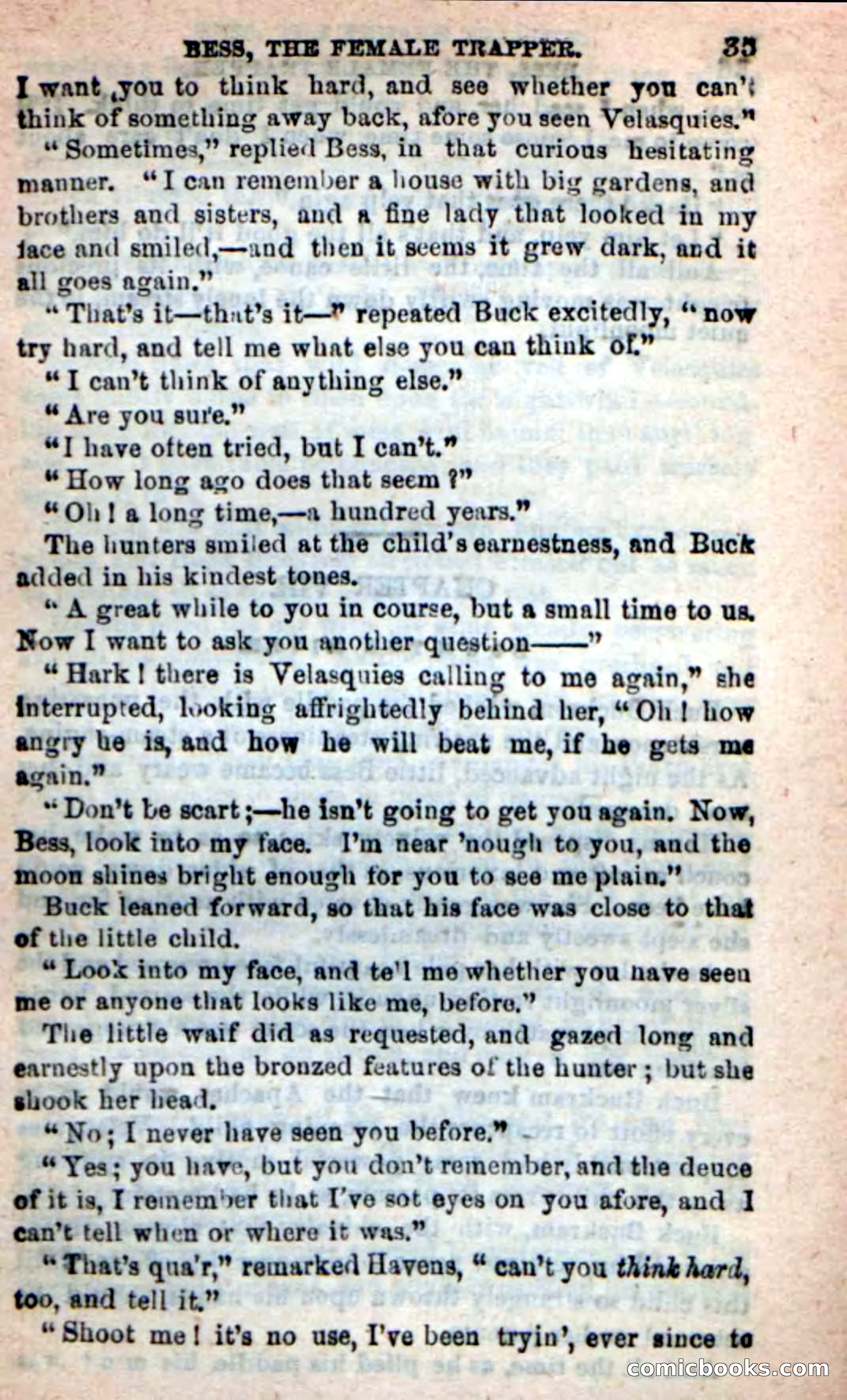 Beadle's New Dime Novels: 'Bess, the Trapper' — page 32 of 101