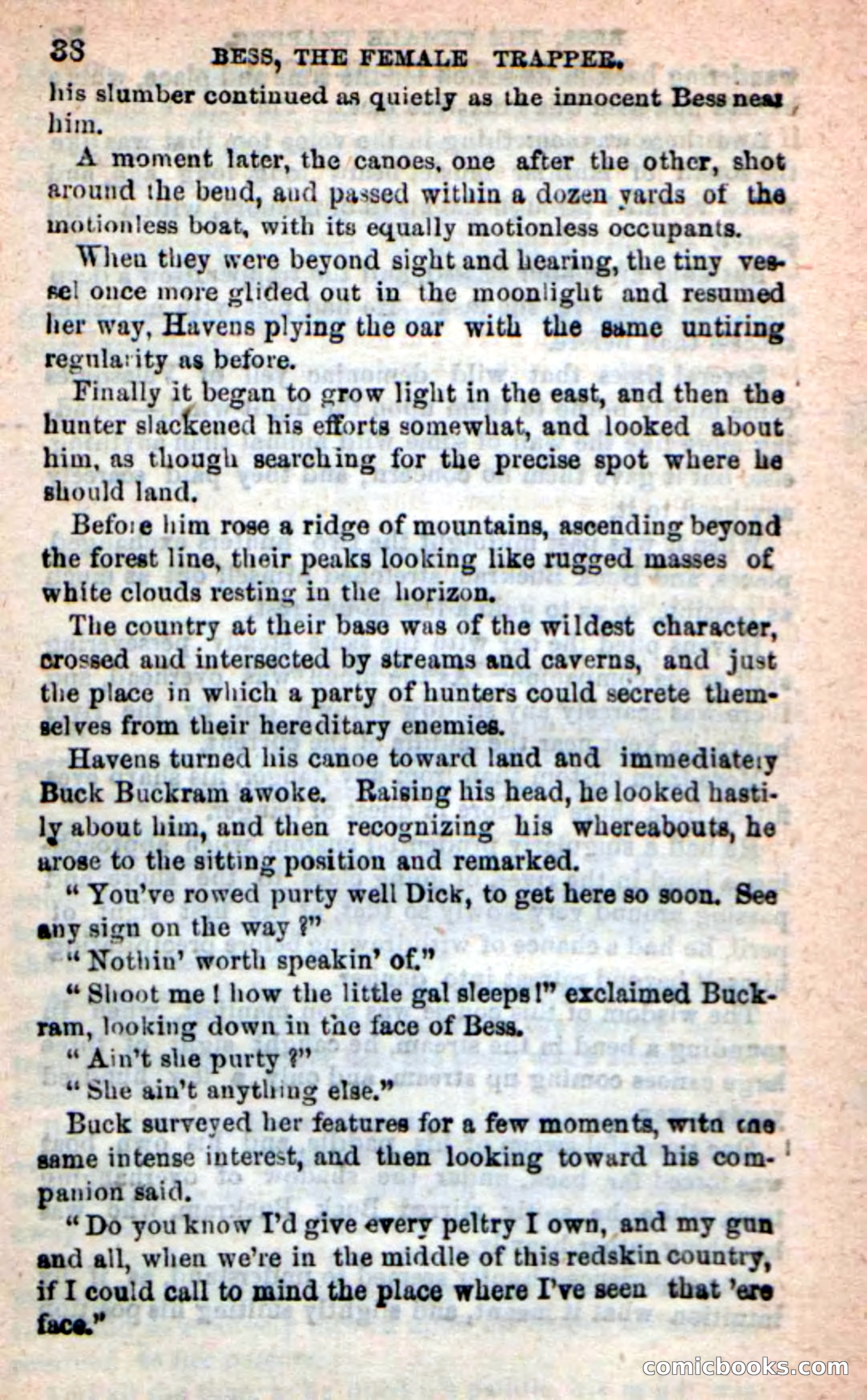 Beadle's New Dime Novels: 'Bess, the Trapper' — page 35 of 101