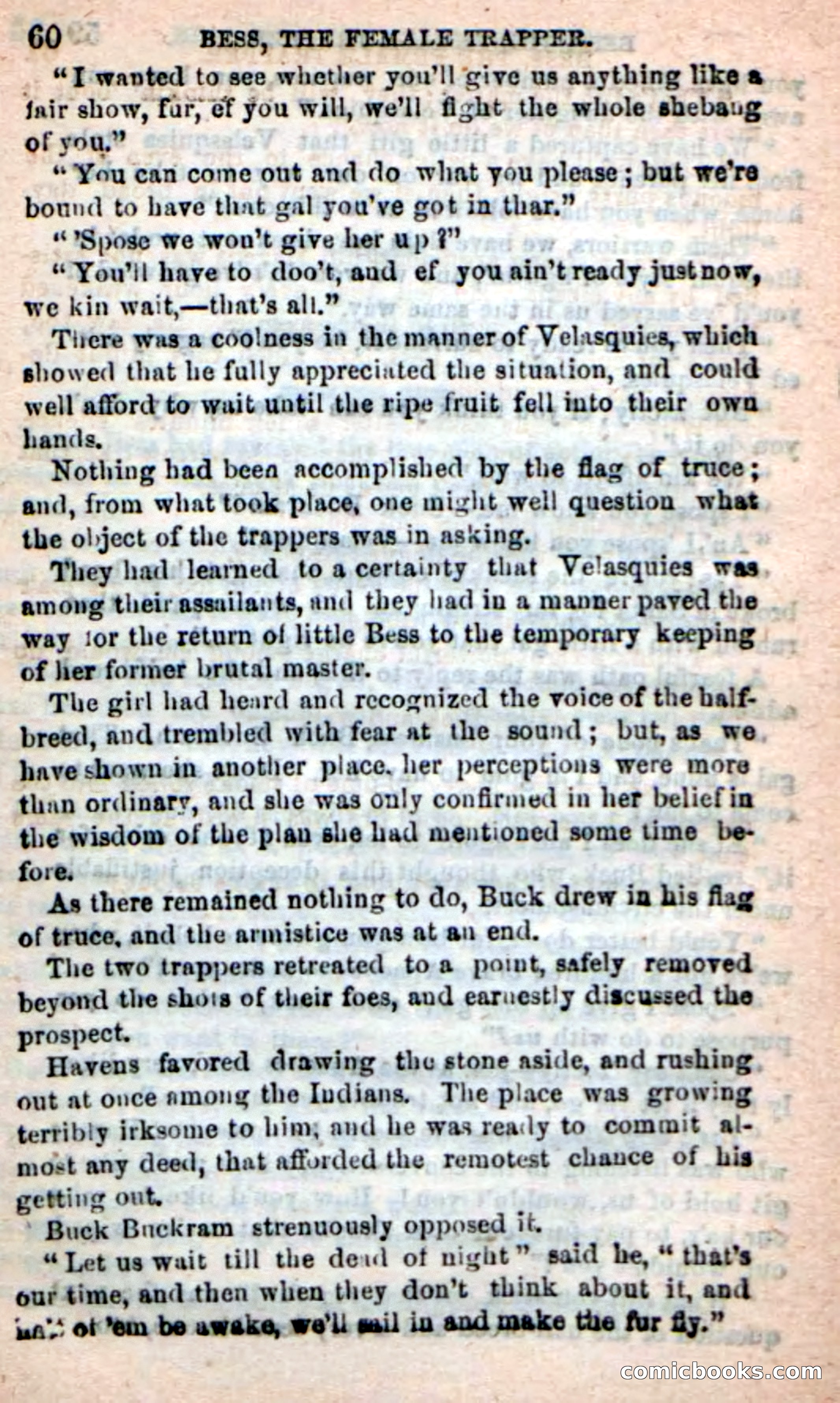 Beadle's New Dime Novels: 'Bess, the Trapper' — page 57 of 101
